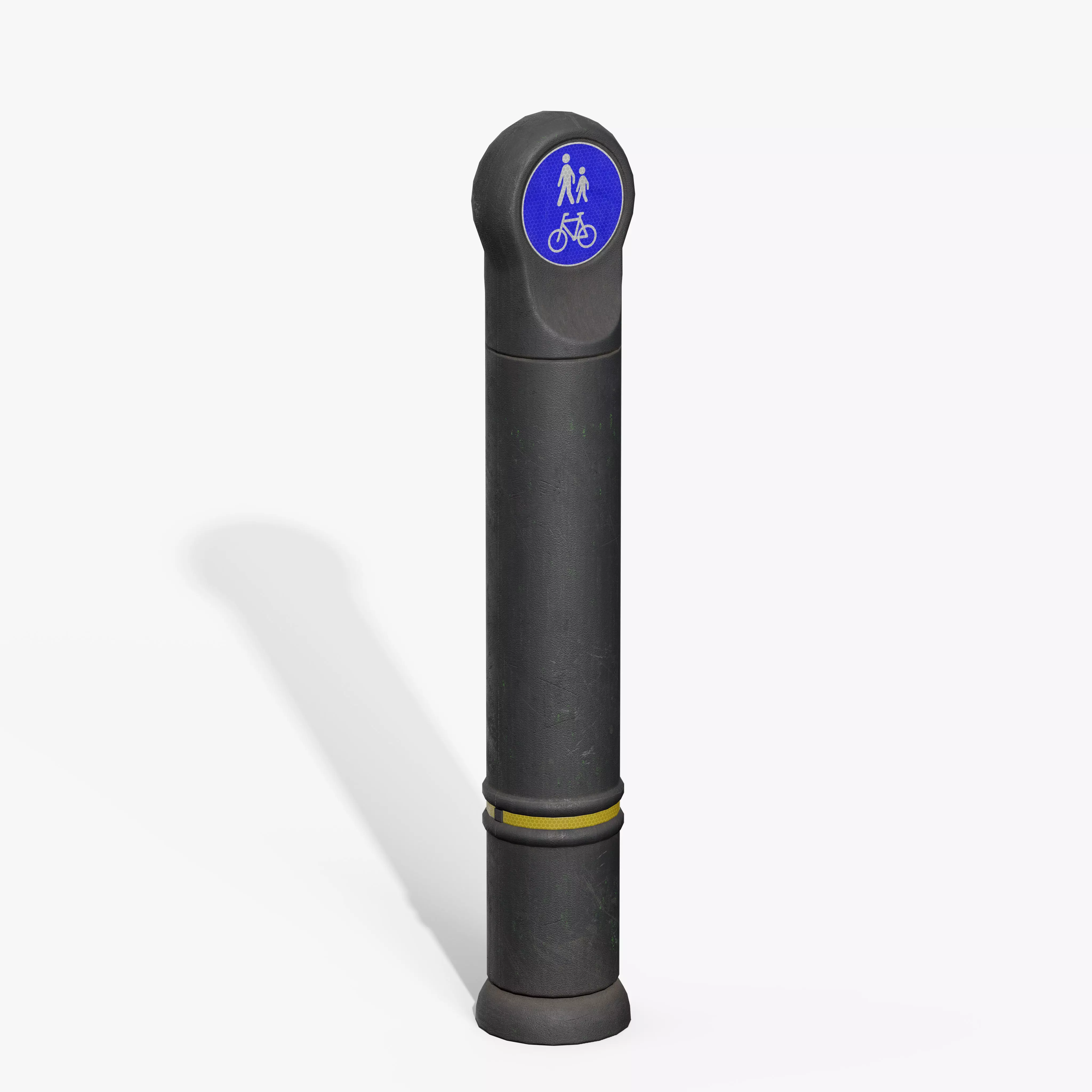 Traffic Bollard B Low-poly 3D model_6