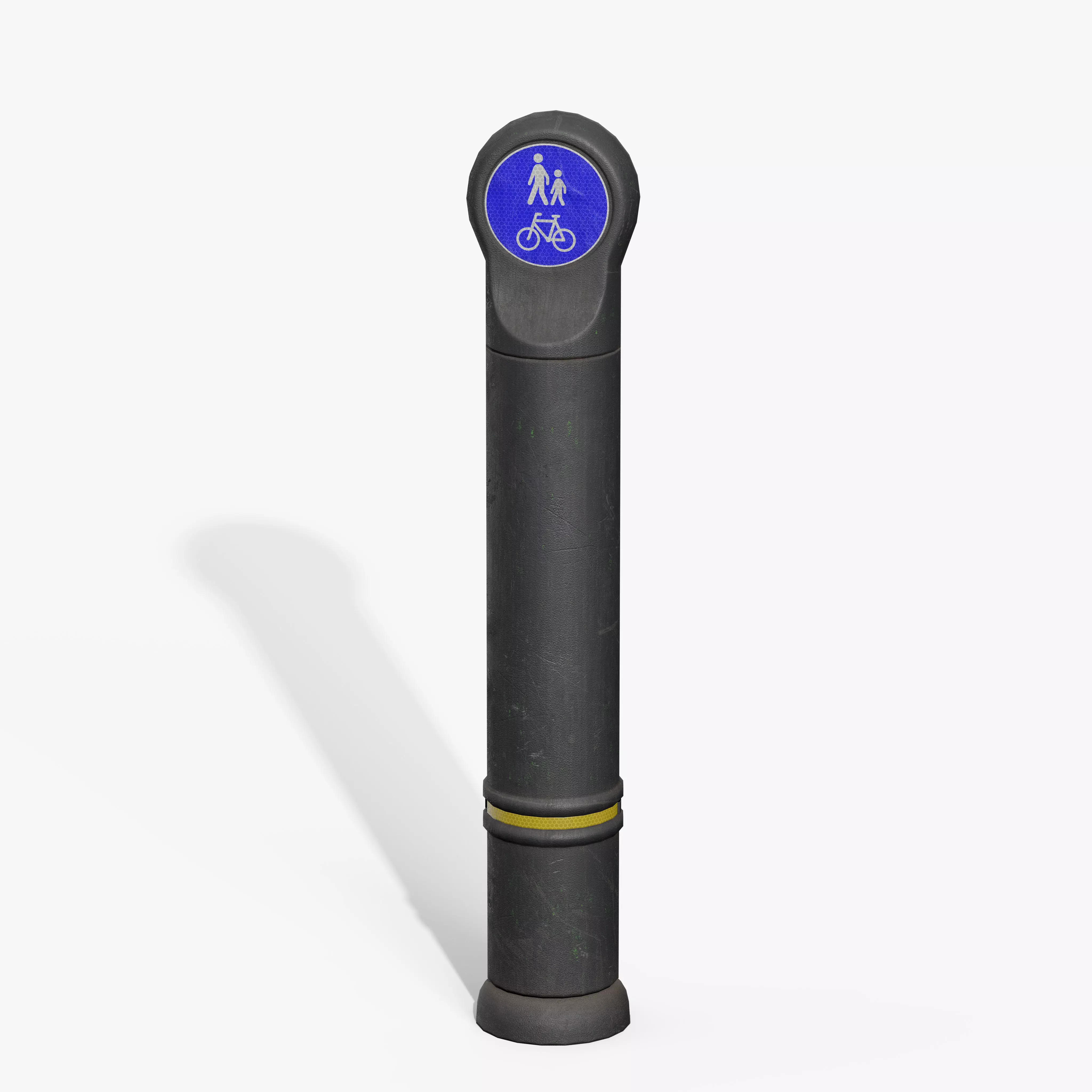 Traffic Bollard B Low-poly 3D model_5