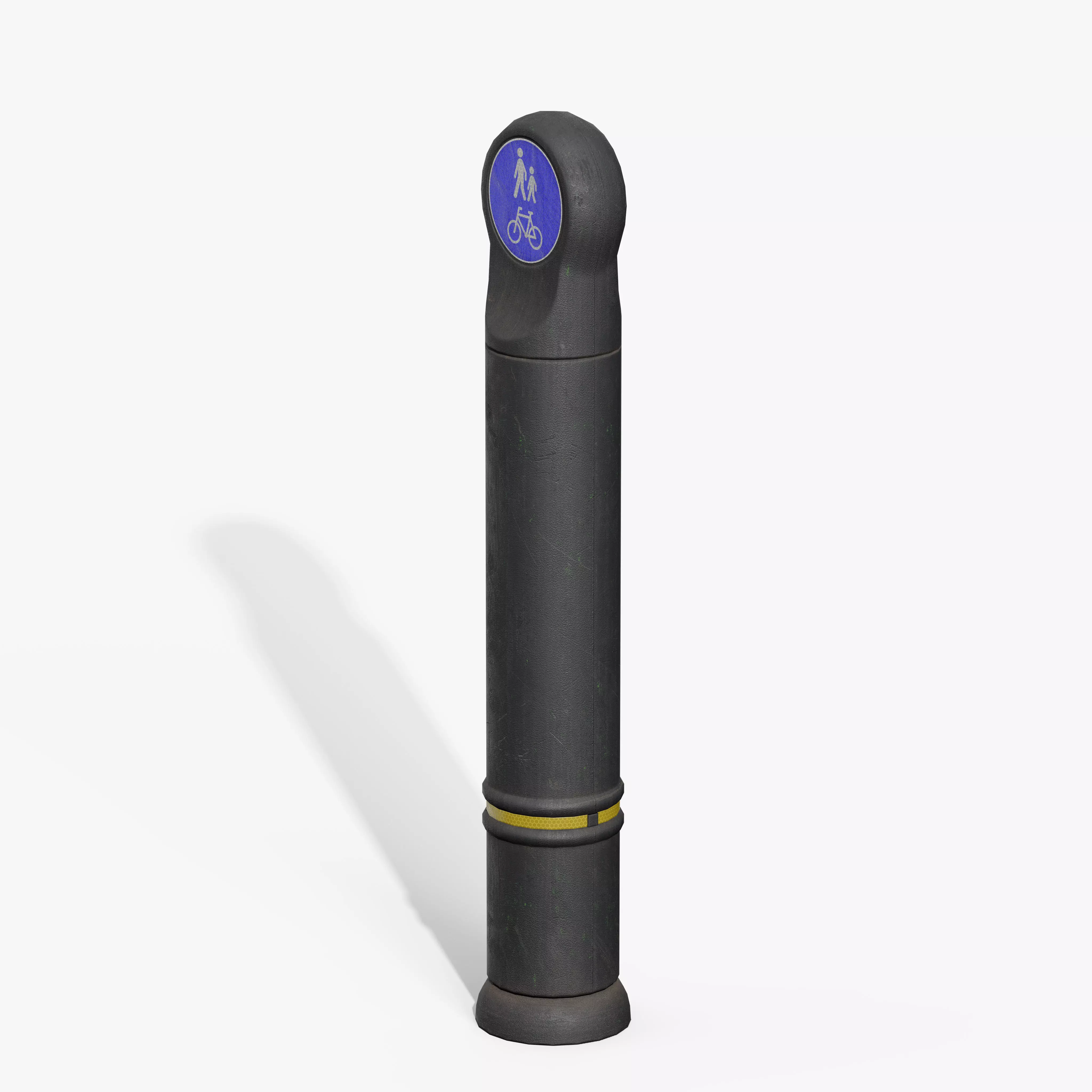 Traffic Bollard B Low-poly 3D model_8