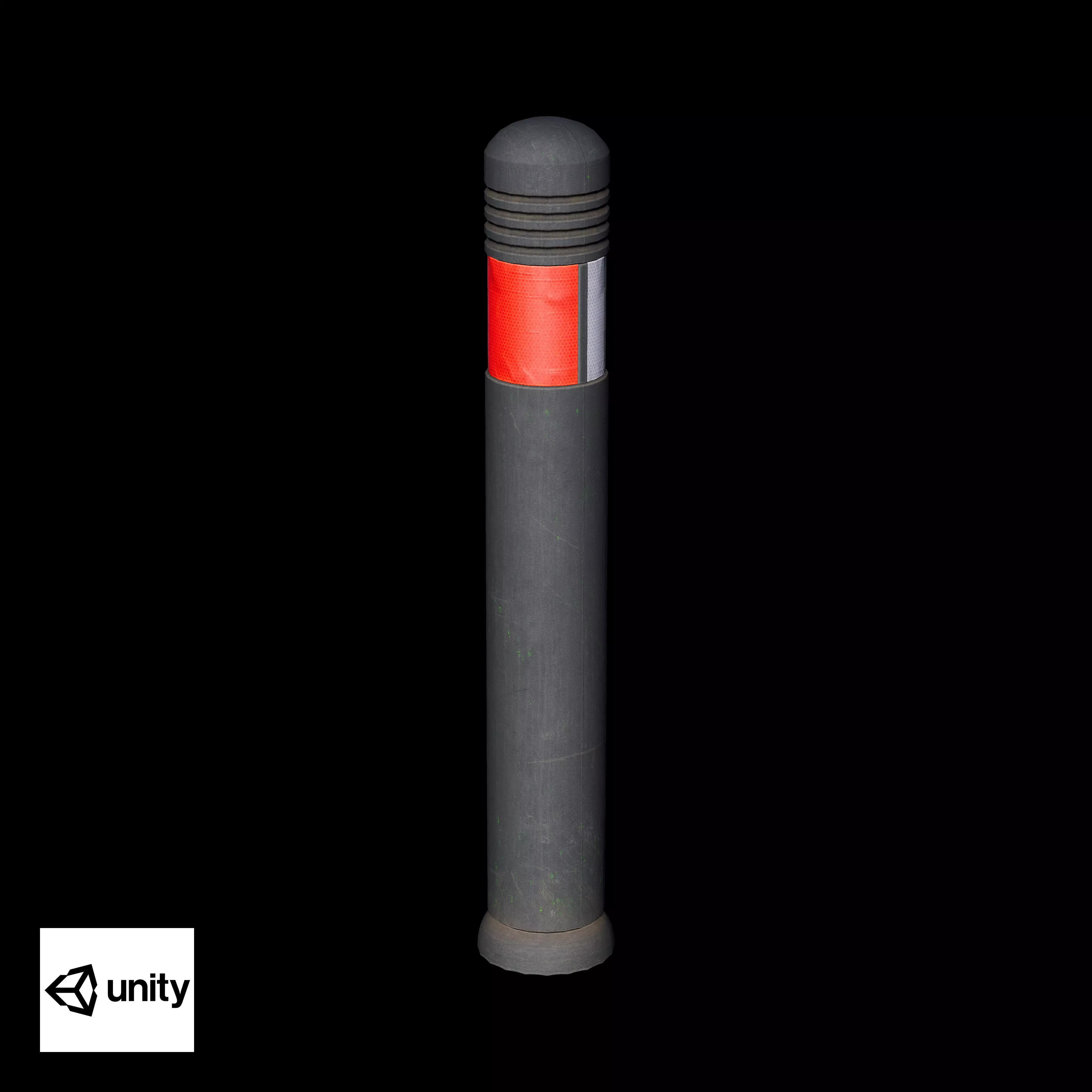 Traffic Bollard C Low-poly 3D model_12