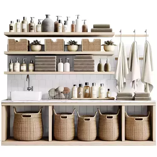 Bathroom decor Cosmetics towels and bathroom decor