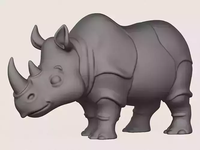 Rhino Print Ready 3D Model