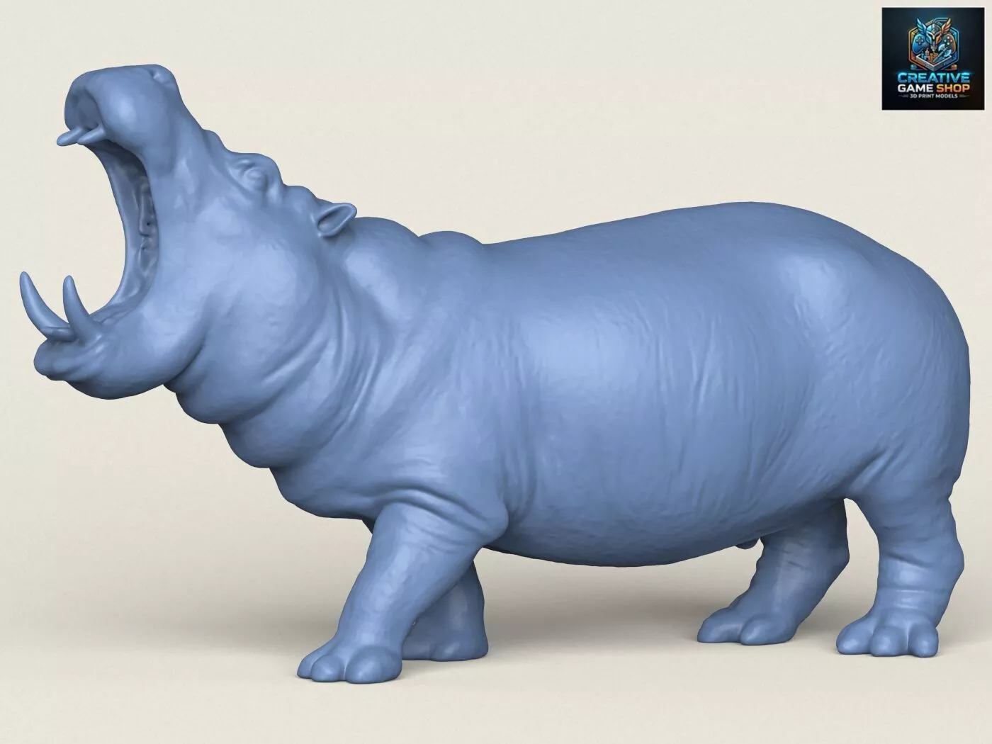 Hippopotamus Animal 3D print model