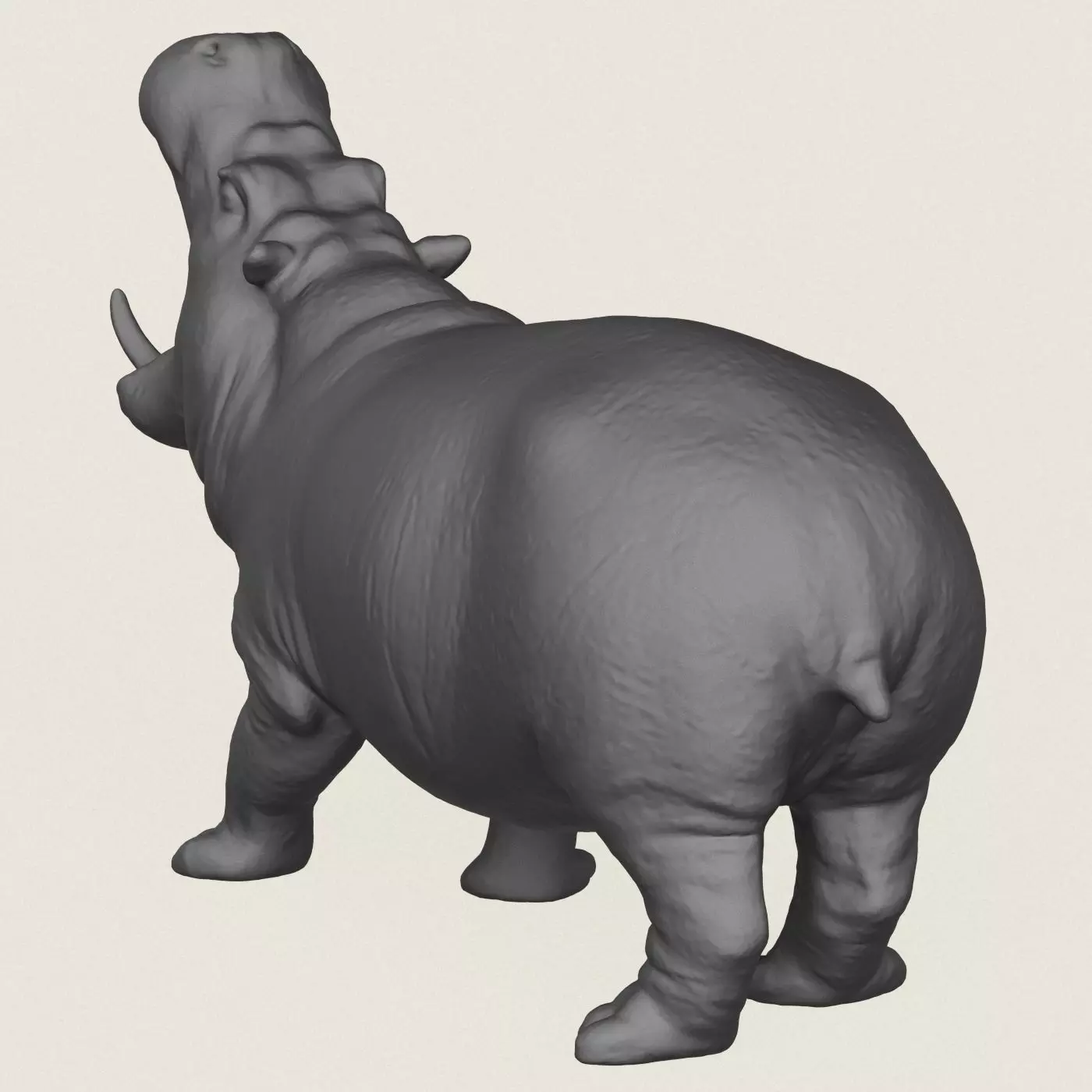 Hippopotamus Print Ready 3D Model 3D print model_4