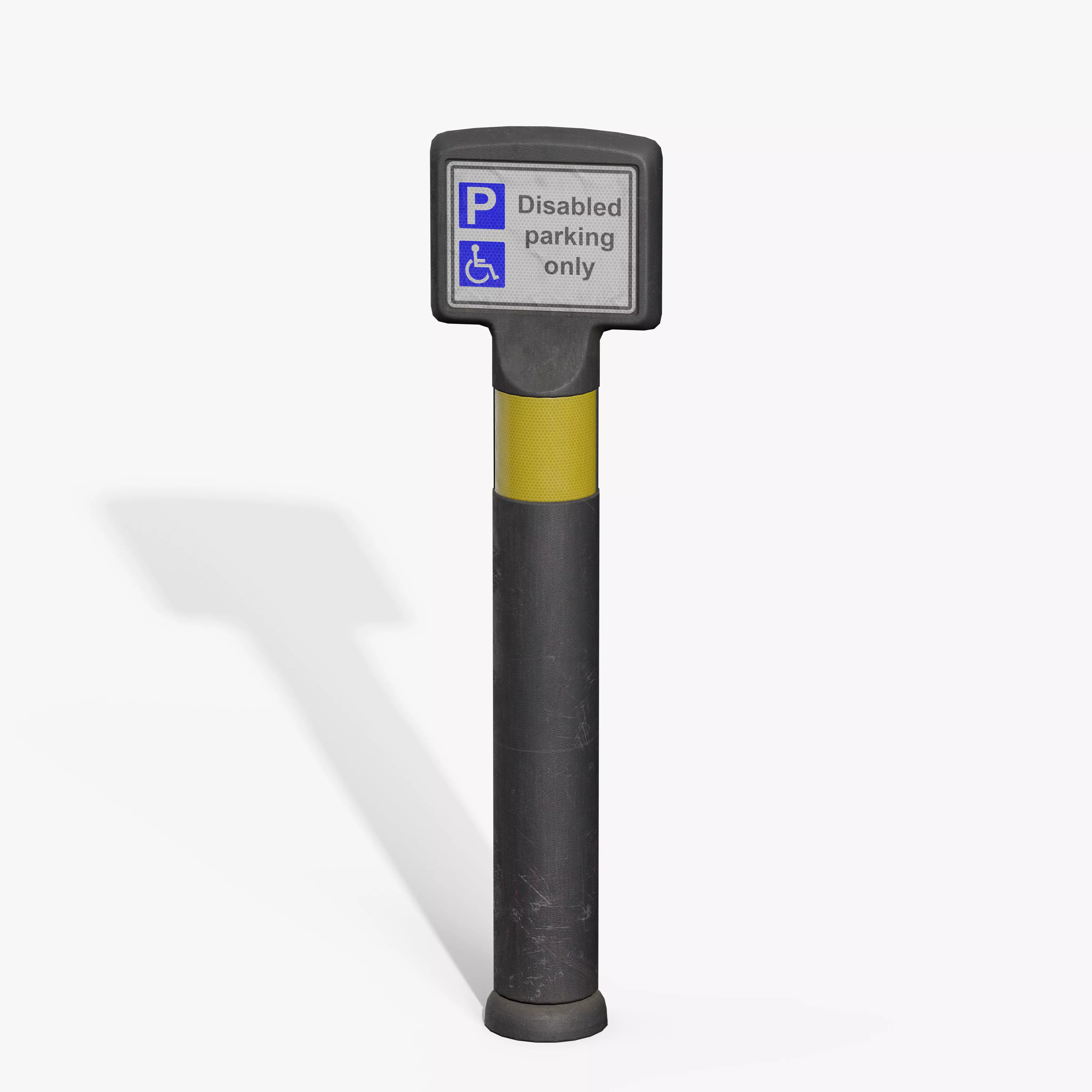 Traffic Bollard D Low-poly 3D model_5