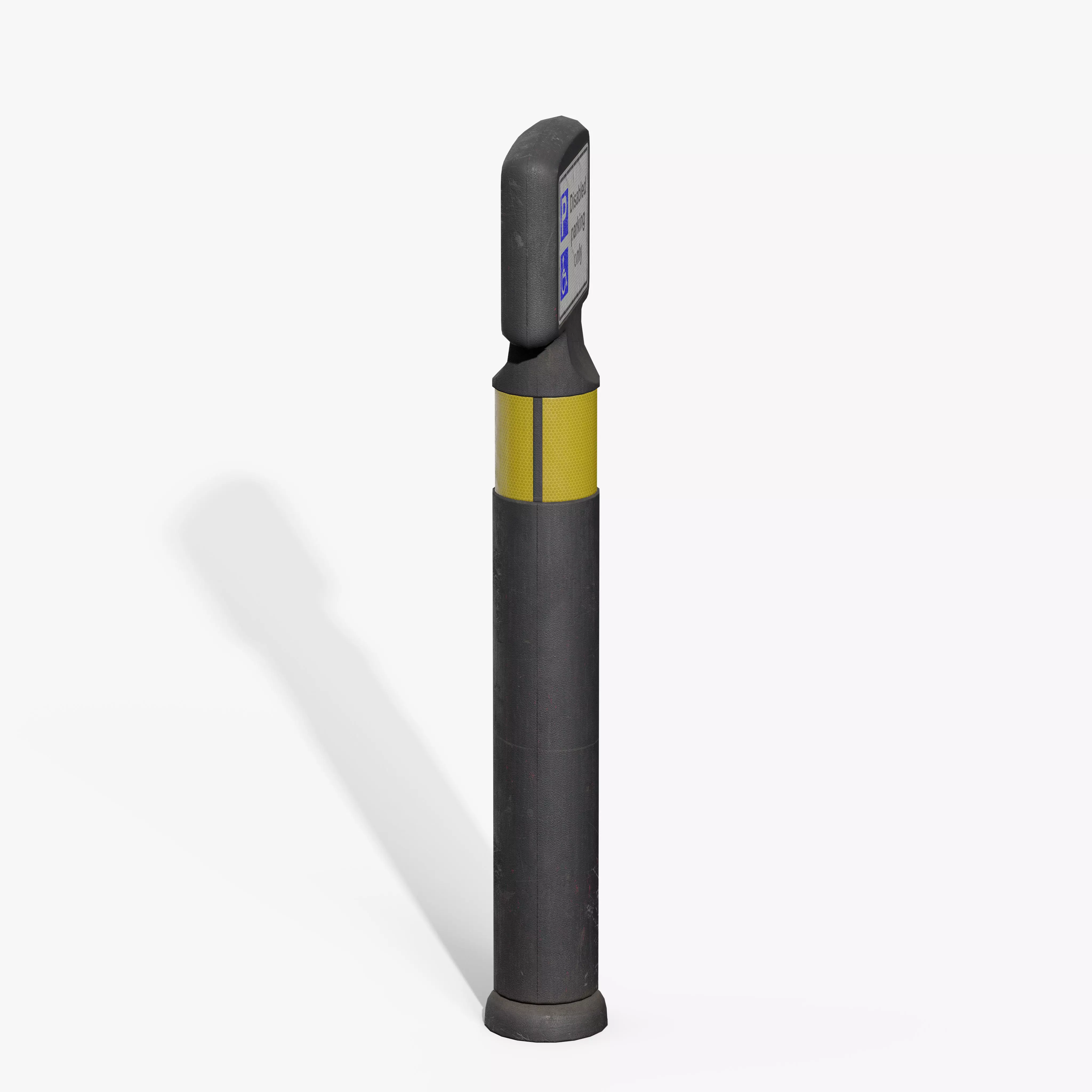 Traffic Bollard D Low-poly 3D model_7