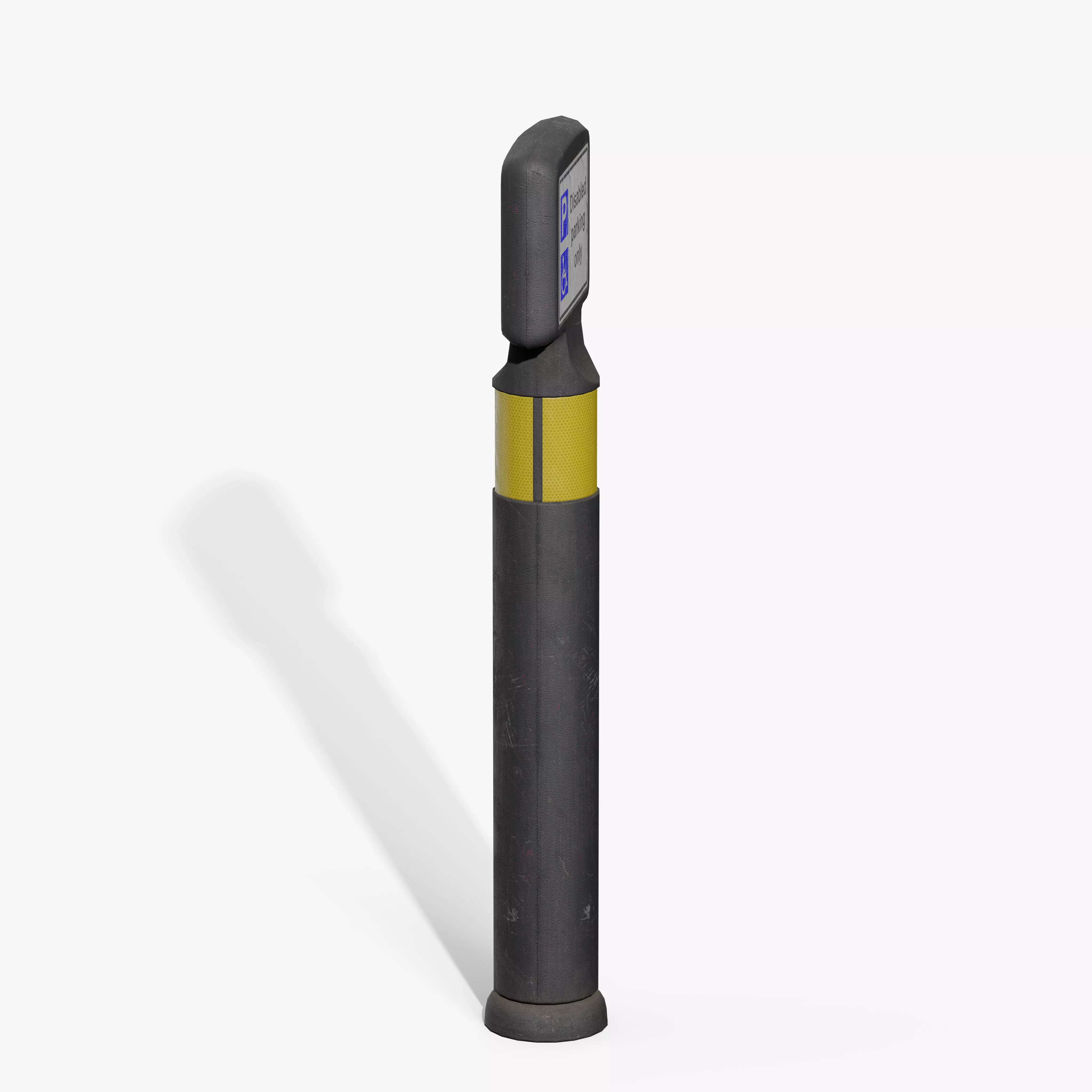Traffic Bollard D Low-poly 3D model_3