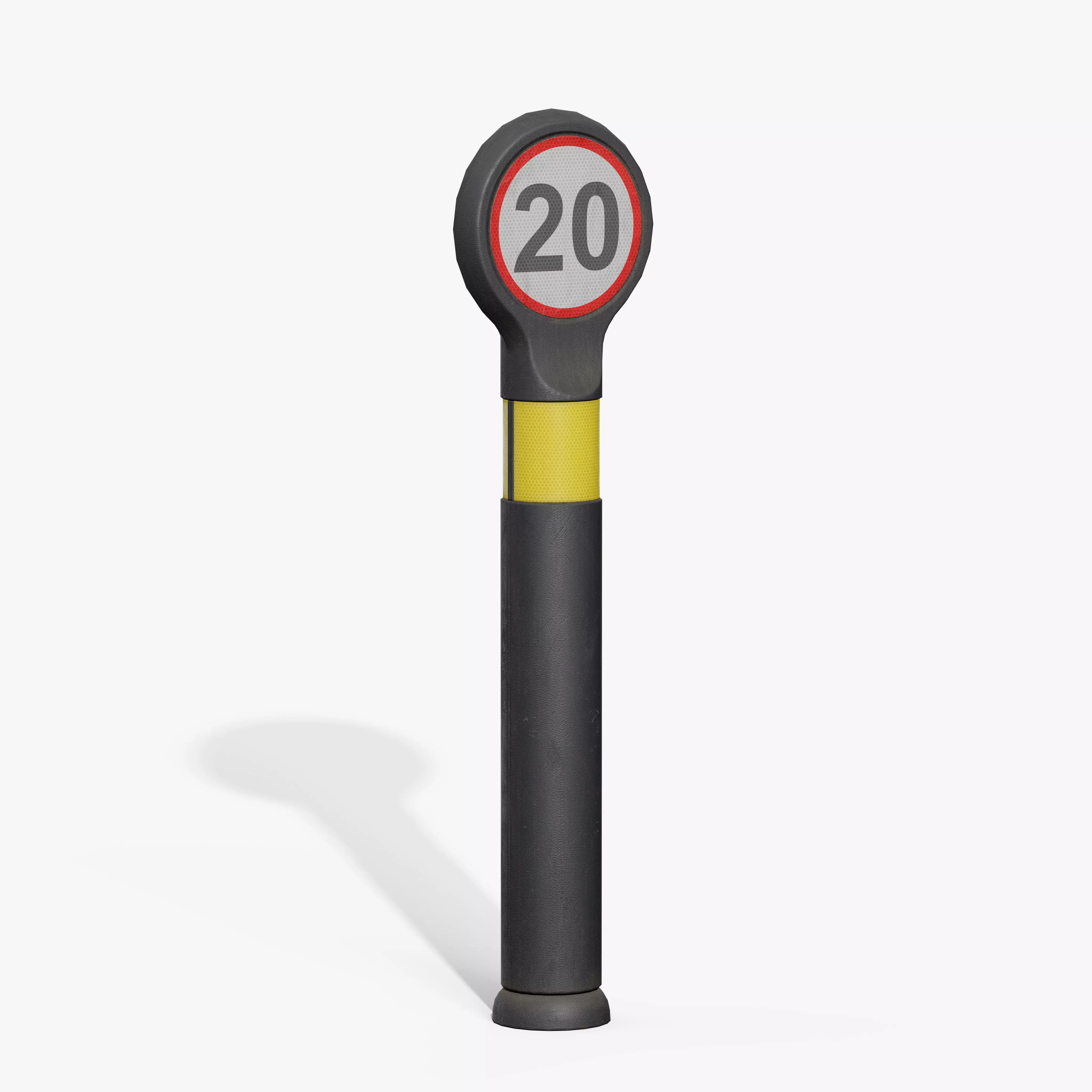 Traffic Bollard E Low-poly 3D model_2