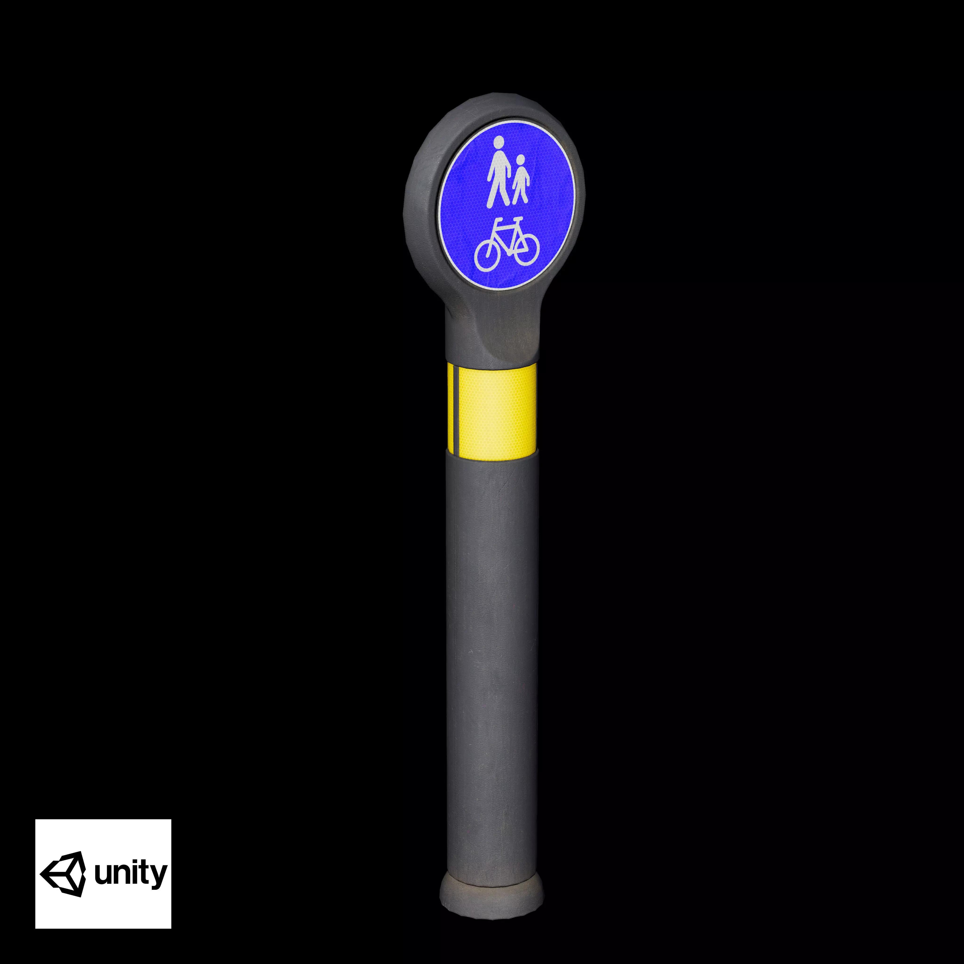 Traffic Bollard E Low-poly 3D model_13