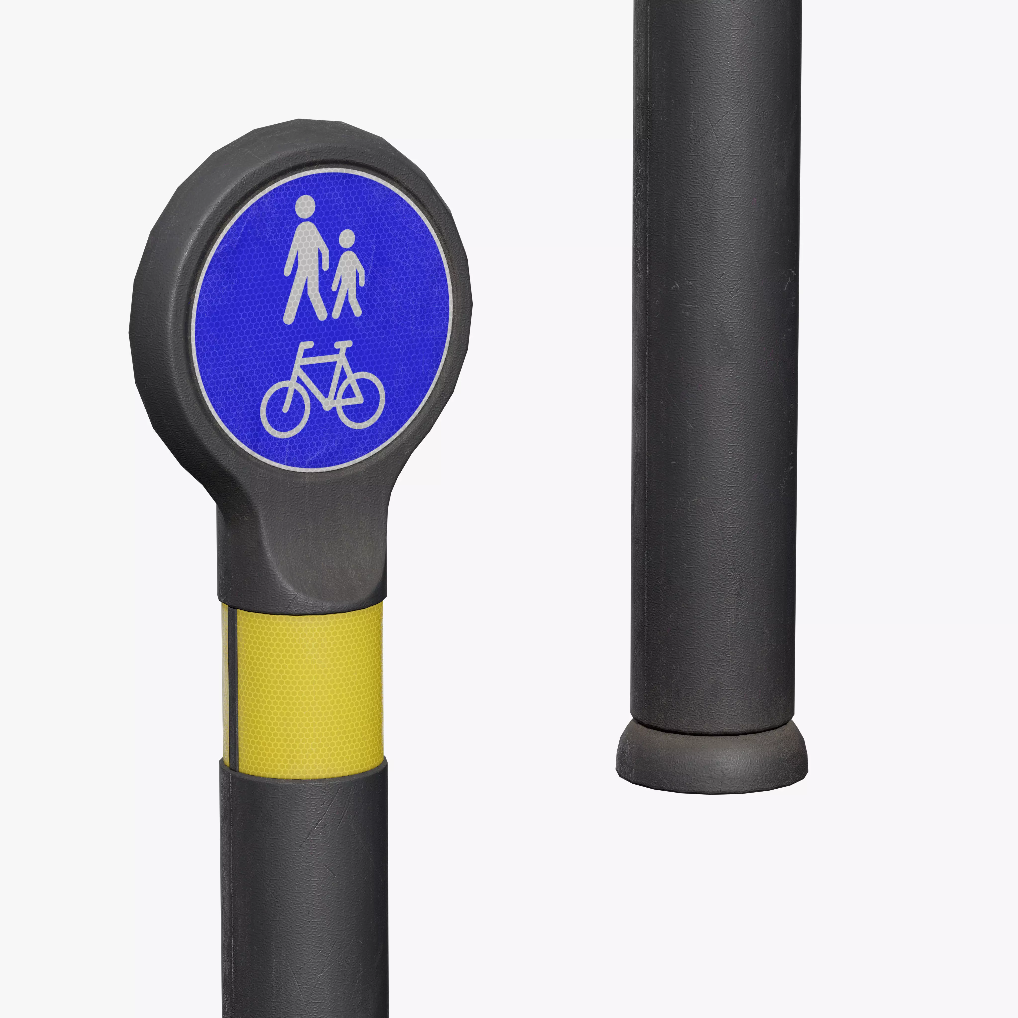 Traffic Bollard E Low-poly 3D model_10