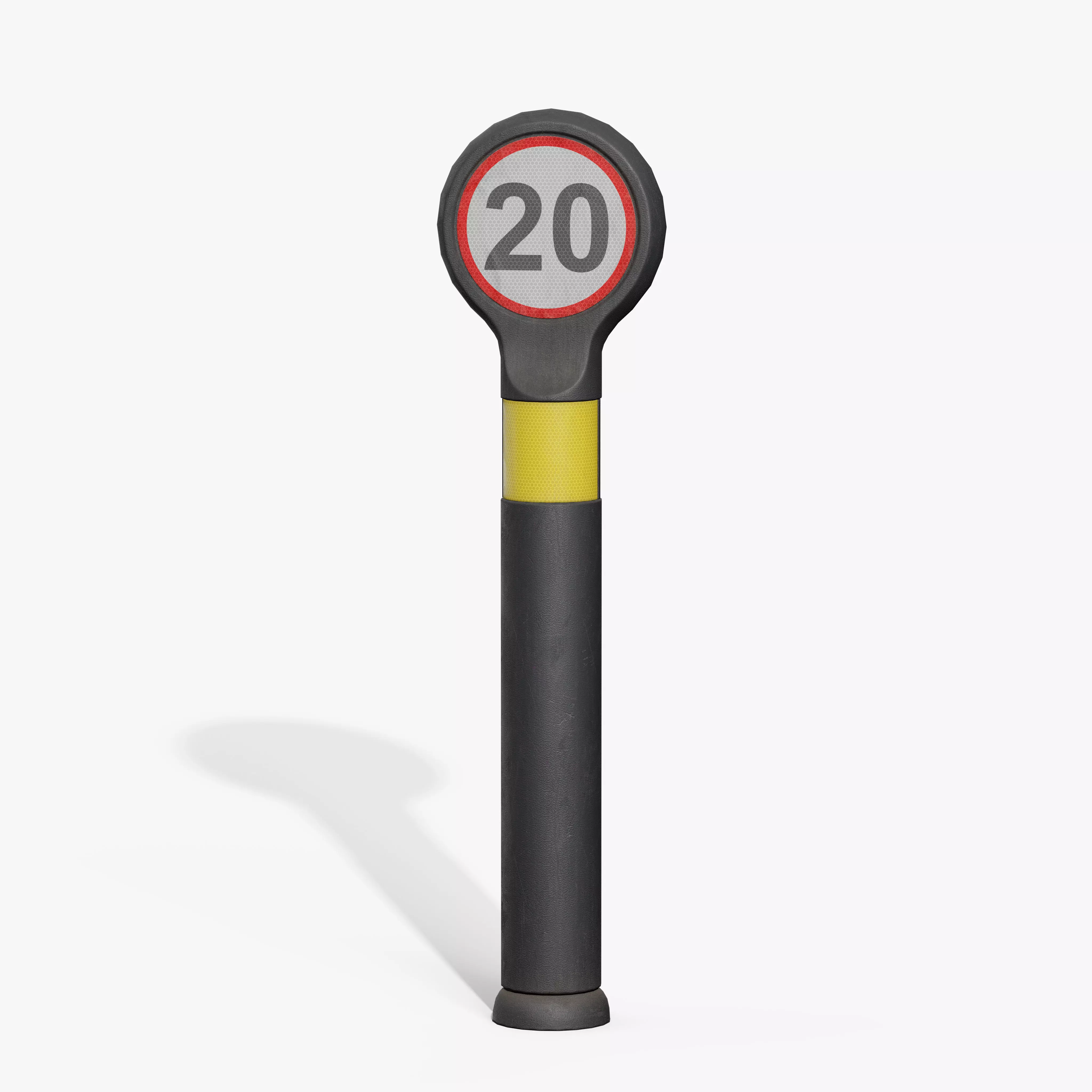 Traffic Bollard E Low-poly 3D model_9