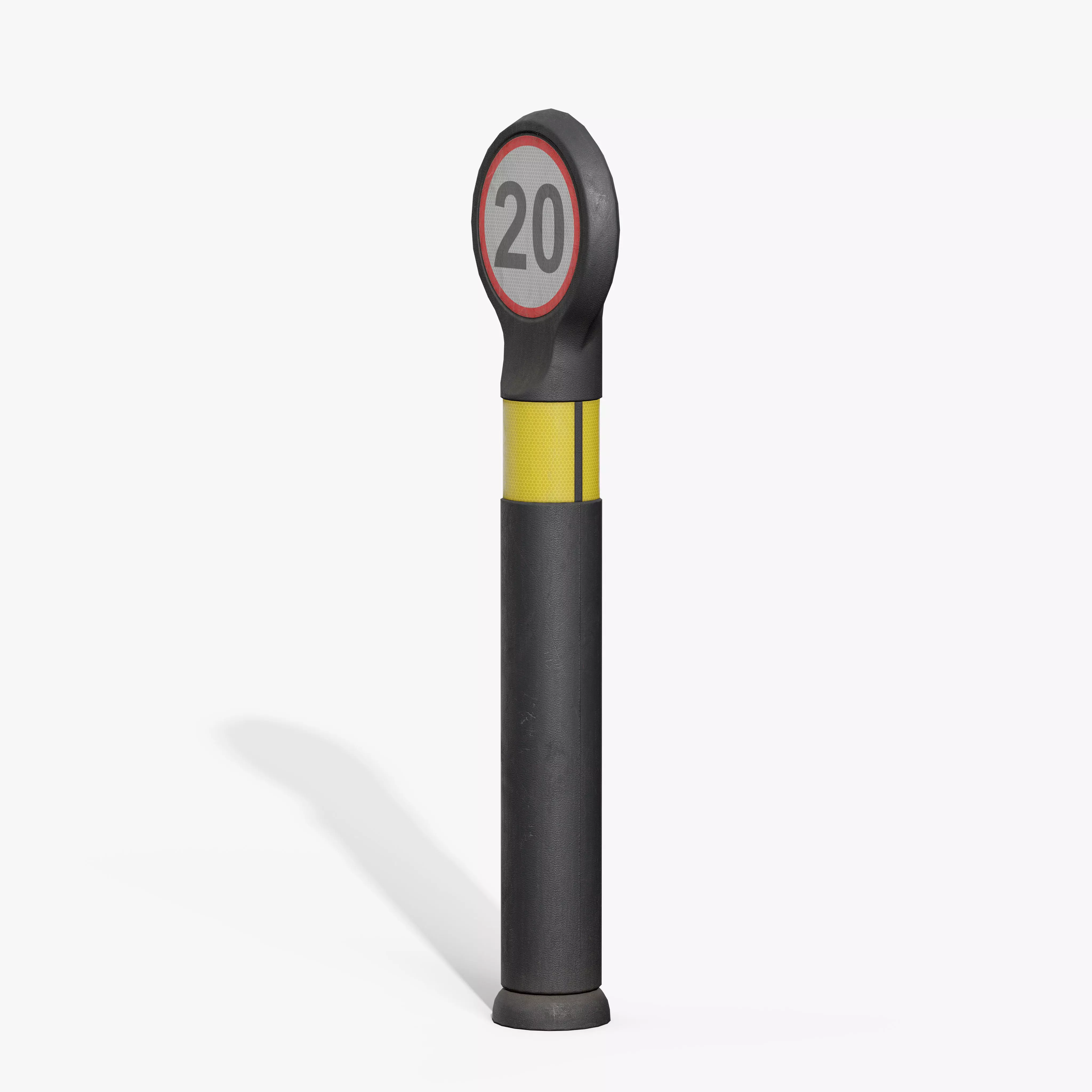 Traffic Bollard E Low-poly 3D model_8