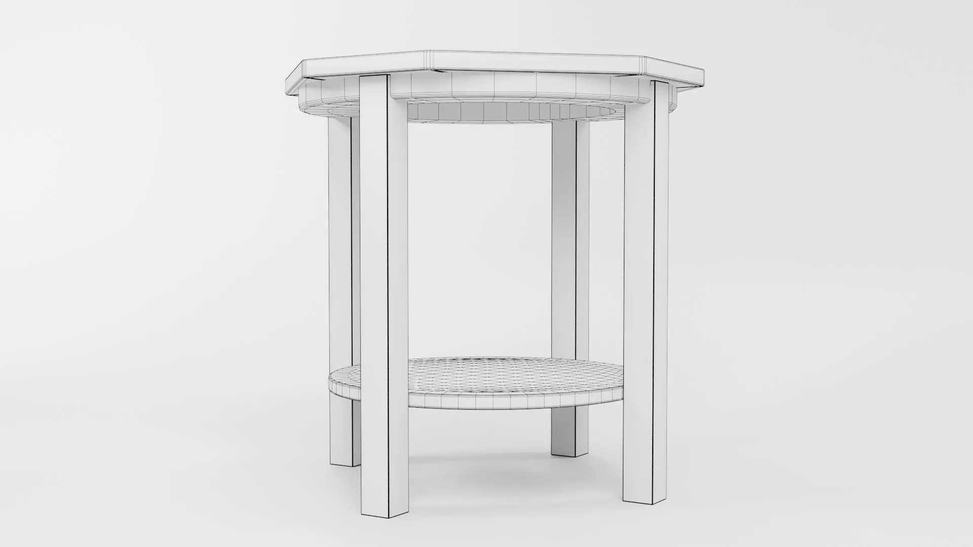 Octagon Table CG99 3D model_5