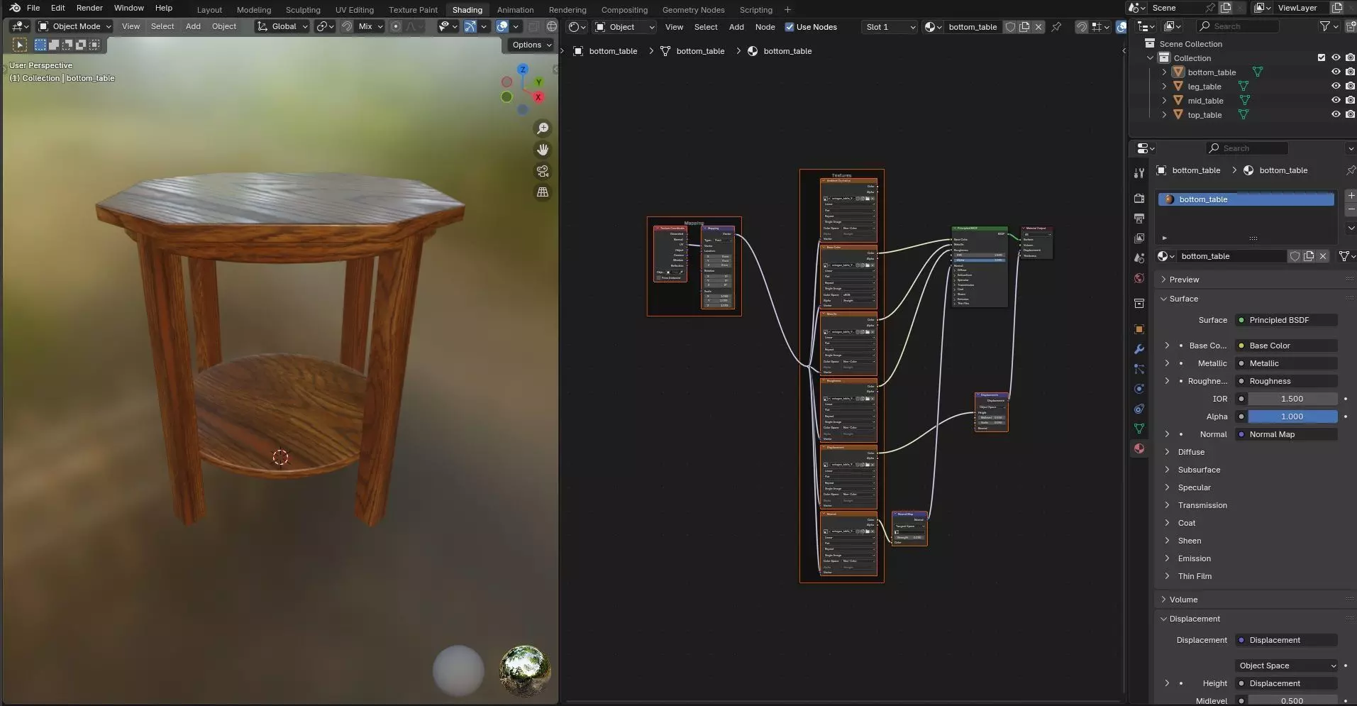 Octagon Table CG99 3D model_11