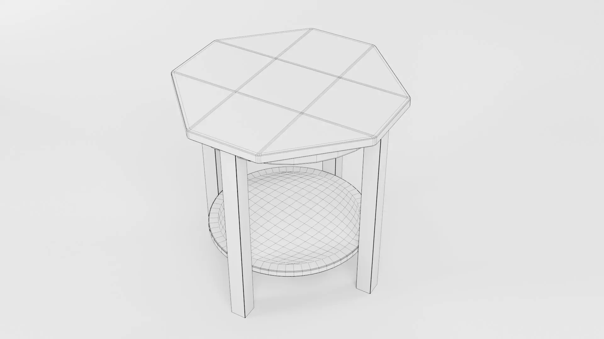 Octagon Table CG99 3D model_6