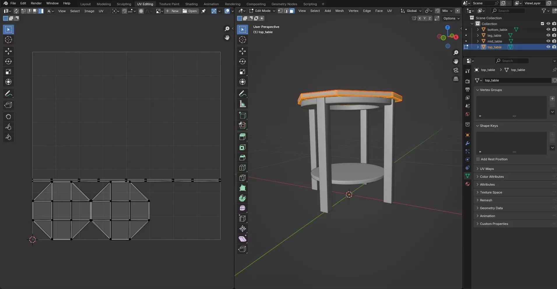 Octagon Table CG99 3D model_10