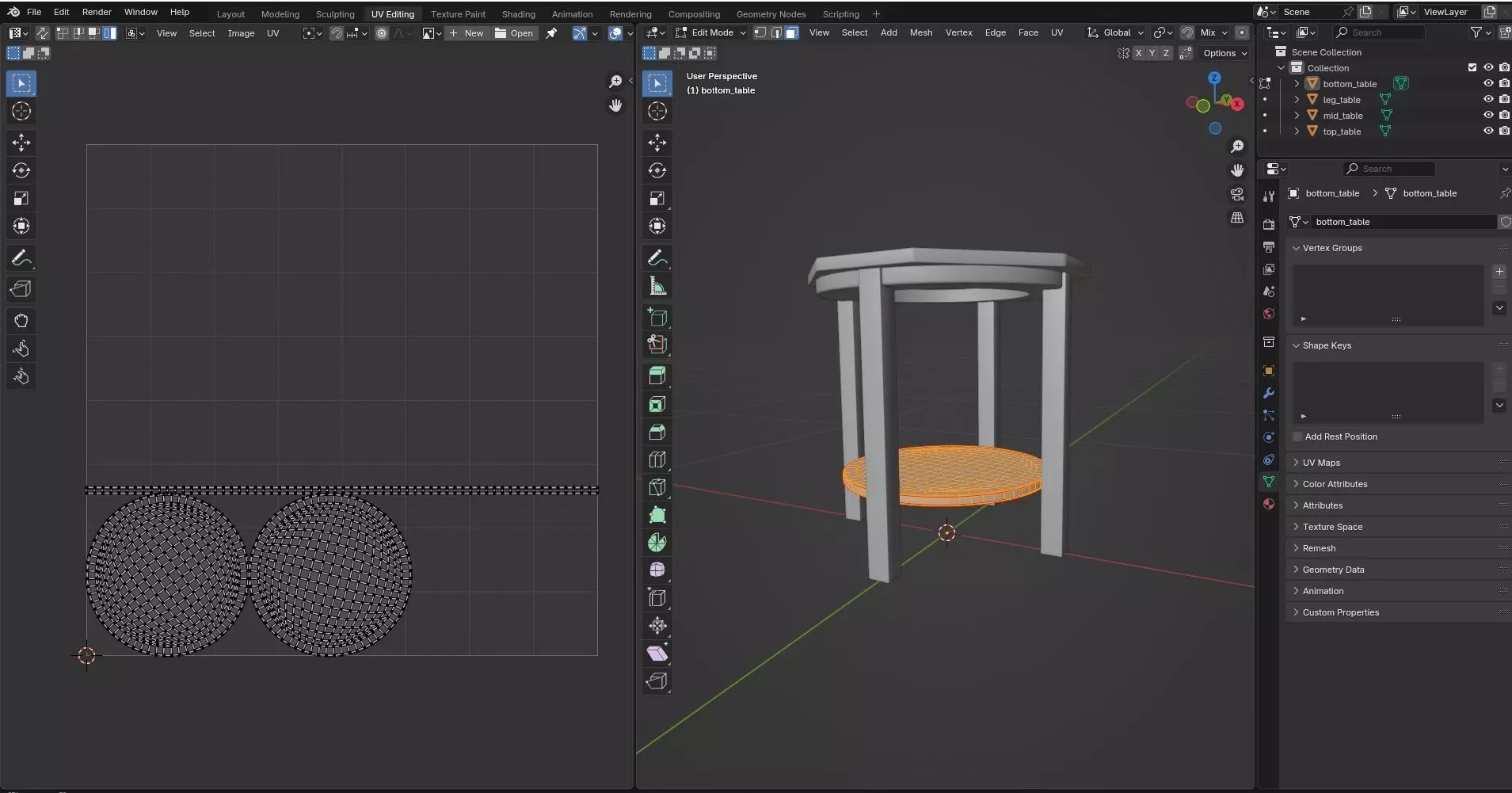 Octagon Table CG99 3D model_9