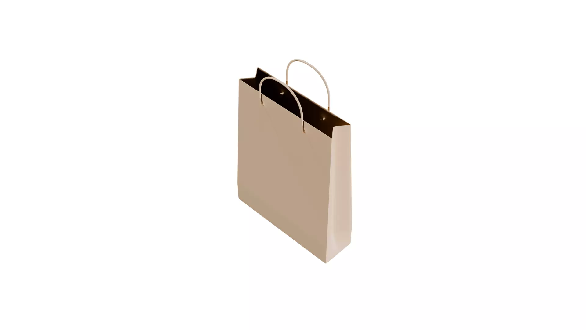 Realistic Shopping Bag Paper 3D model_2