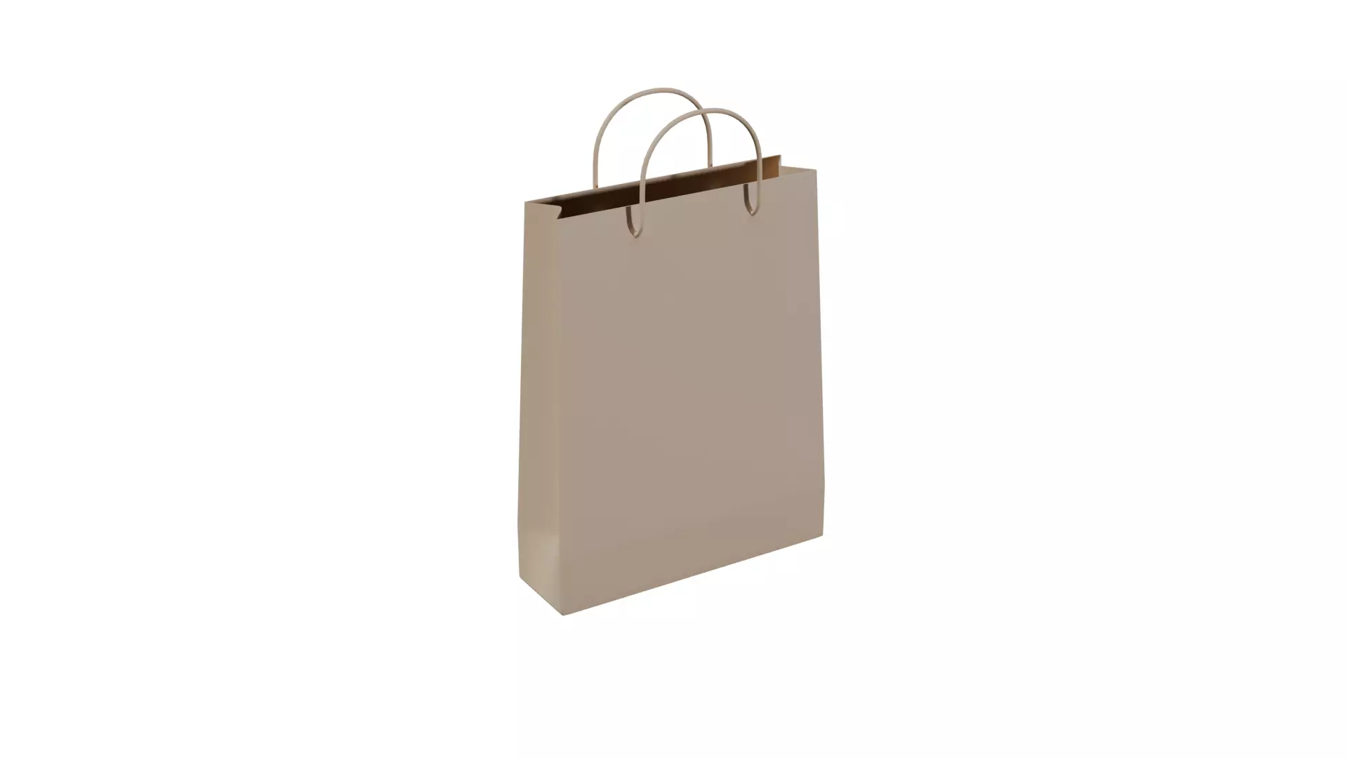 Realistic Shopping Bag Paper 3D model_3