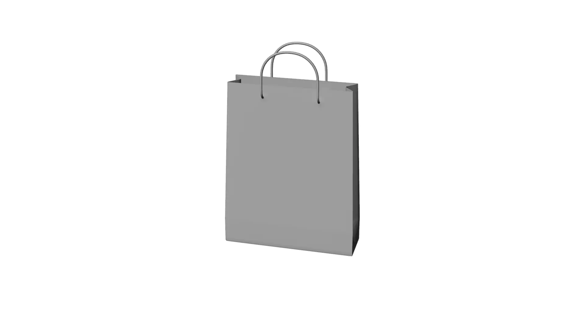 Realistic Shopping Bag Paper 3D model_4