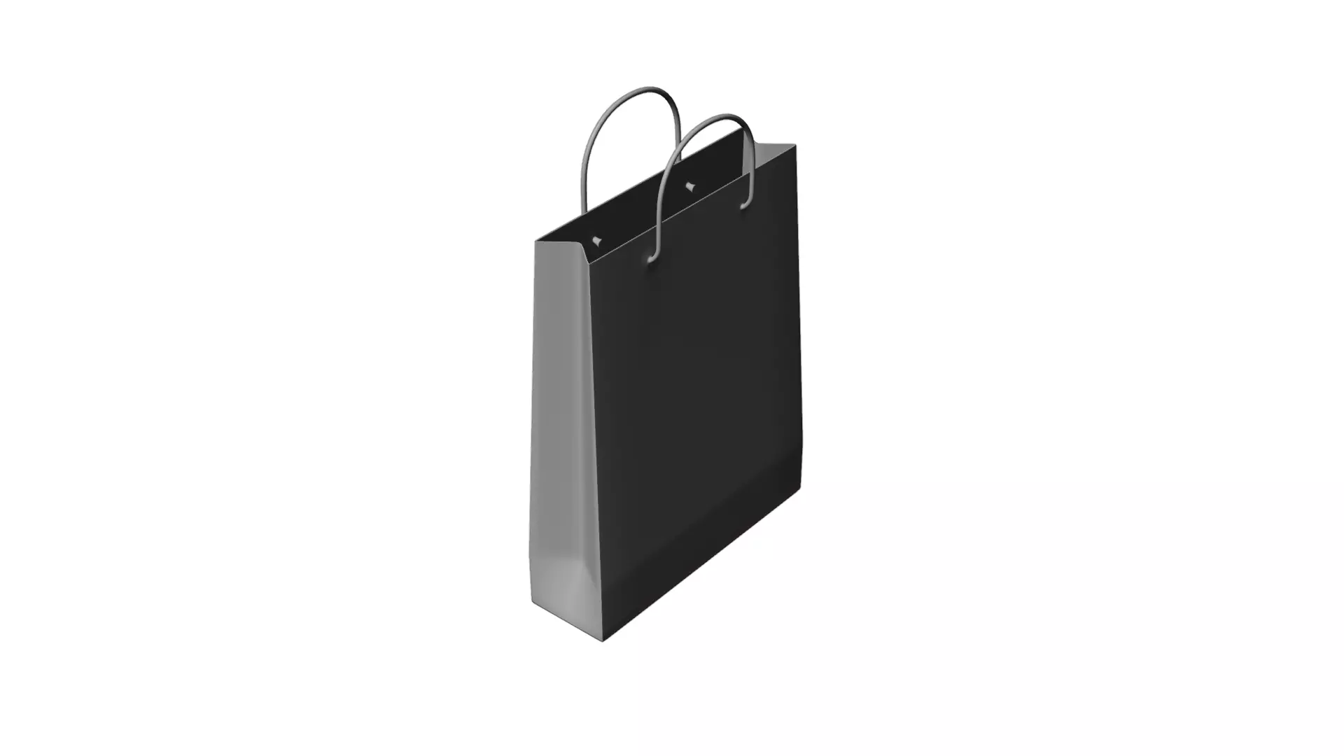 Realistic Shopping Bag Paper 3D model_5