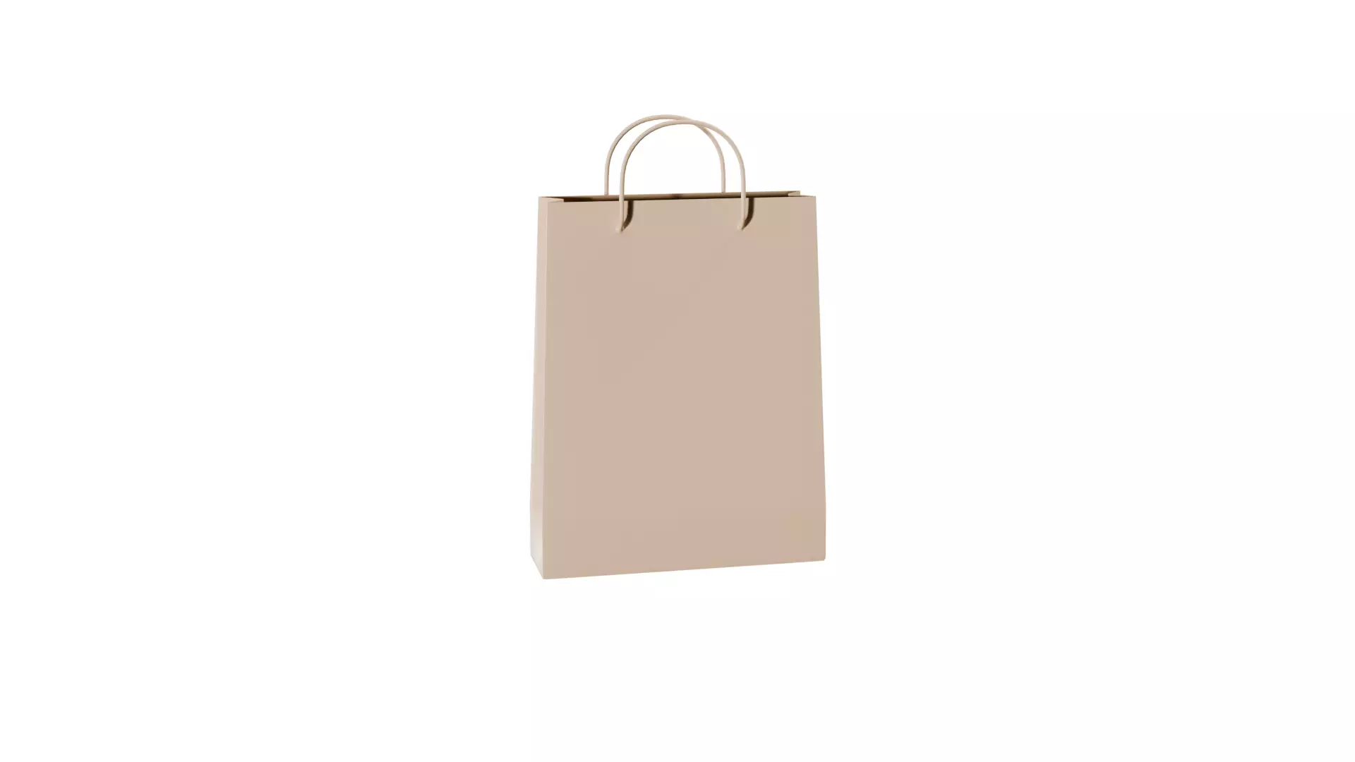 Realistic Shopping Bag Paper 3D model_1