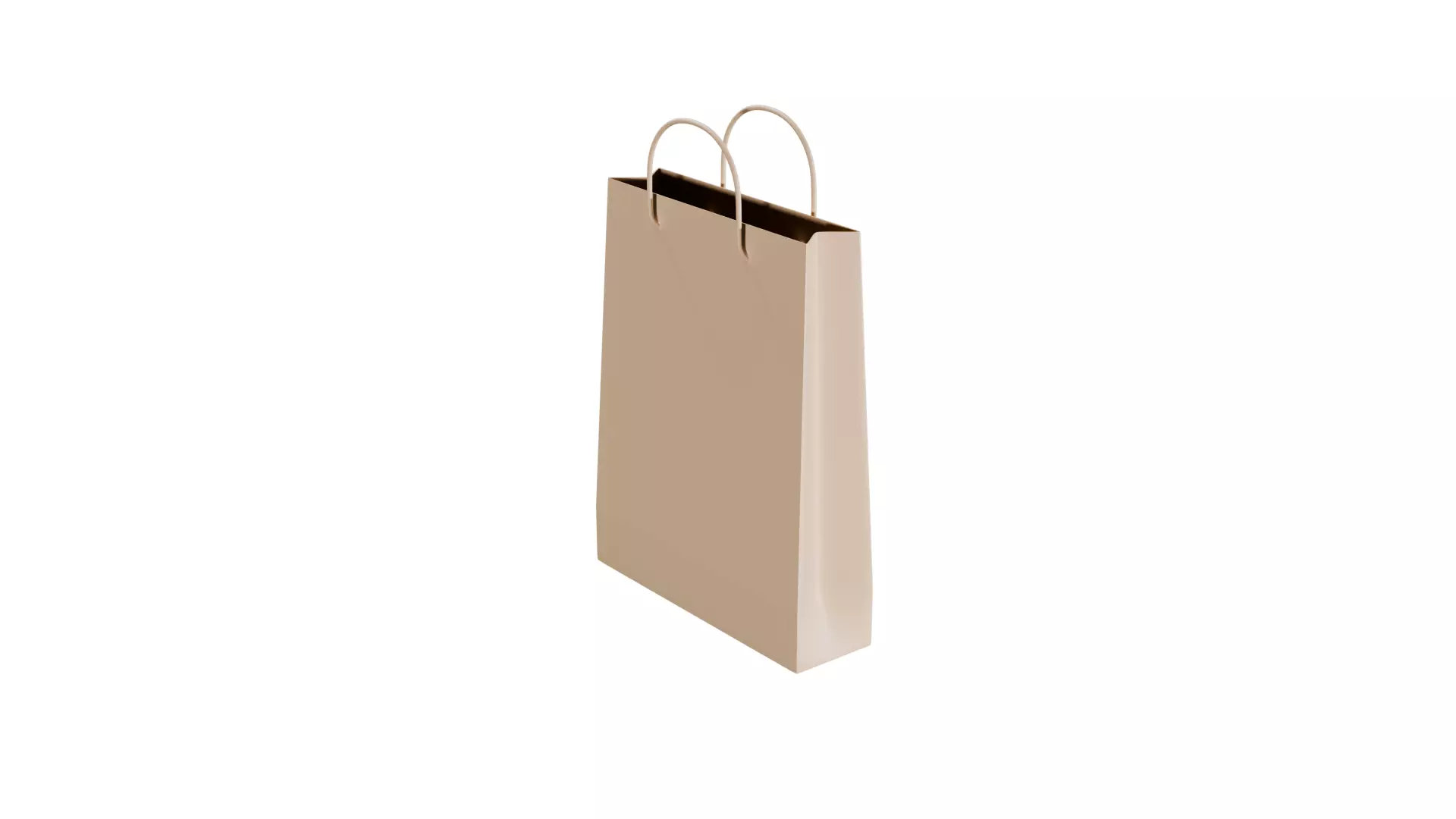Realistic Shopping Bag Paper 3D model_0