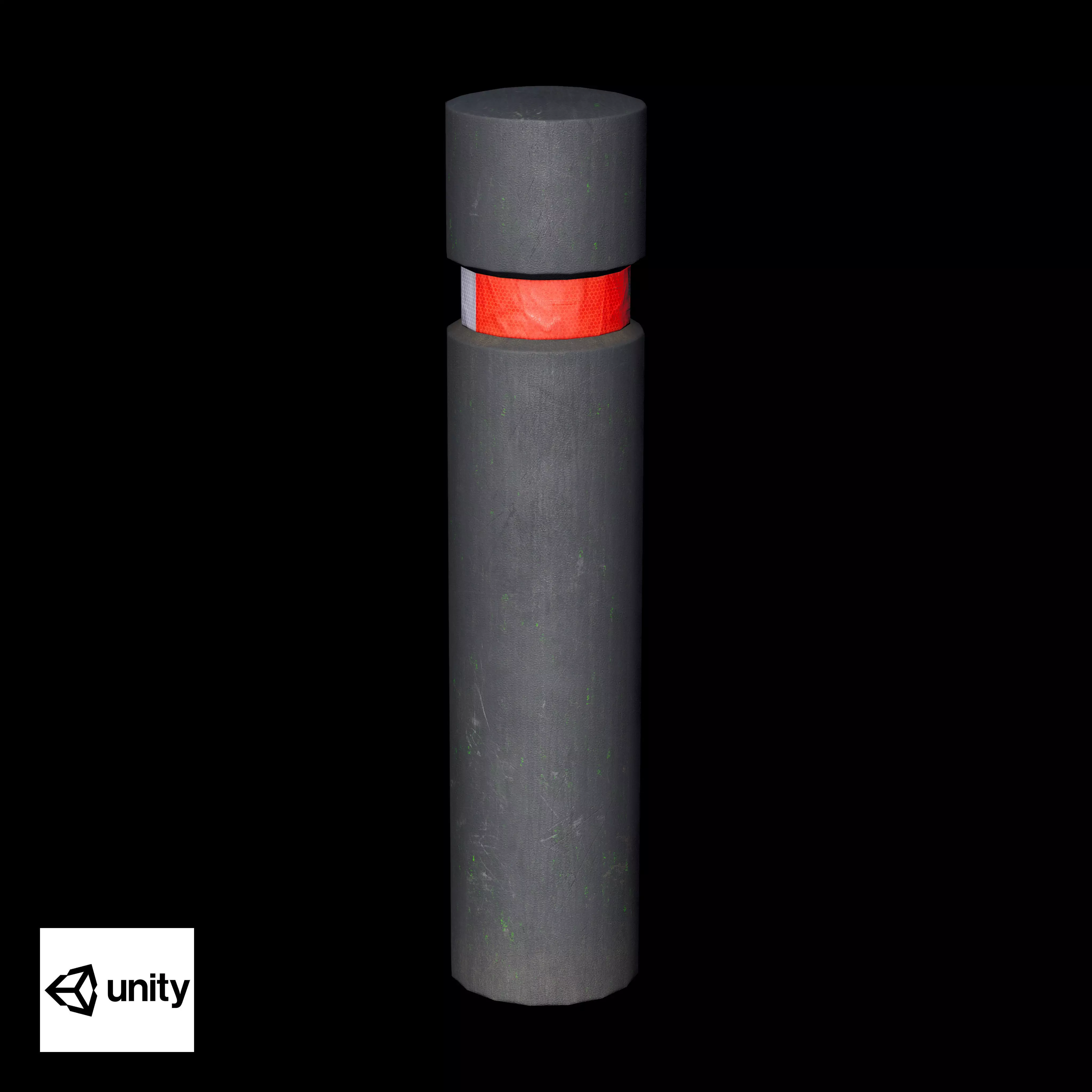 Traffic Bollard F Low-poly 3D model_12