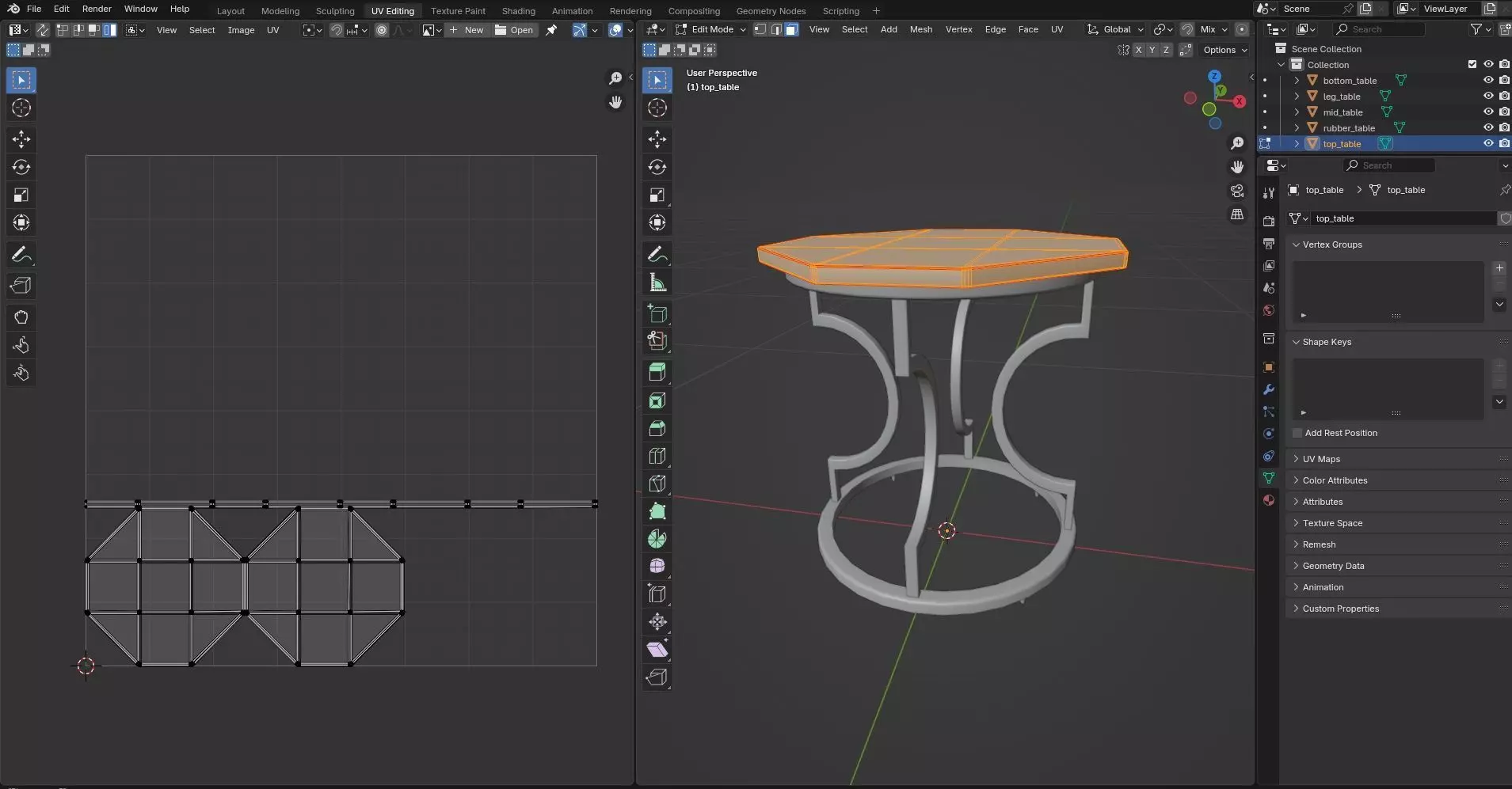 Octagon Table CG101 3D model_10