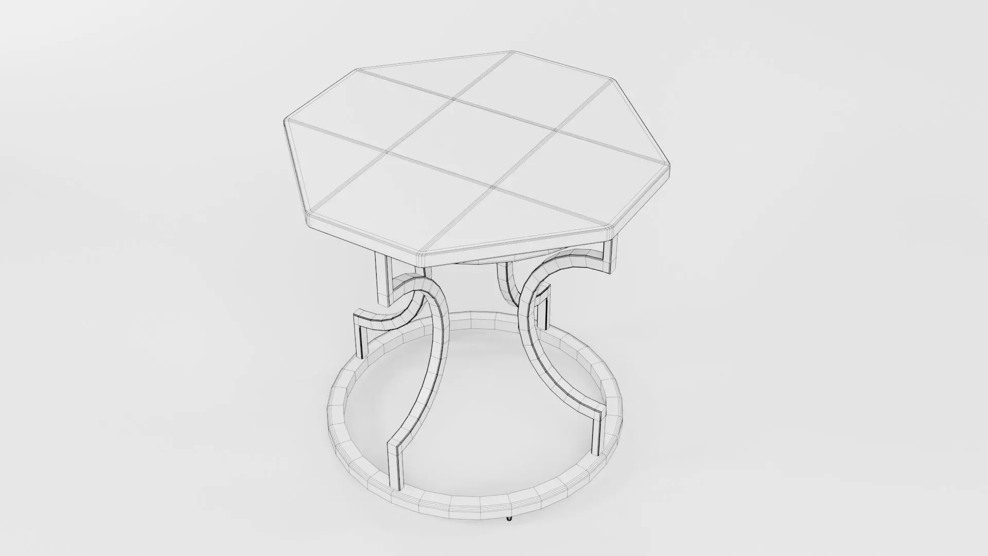 Octagon Table CG101 3D model_6