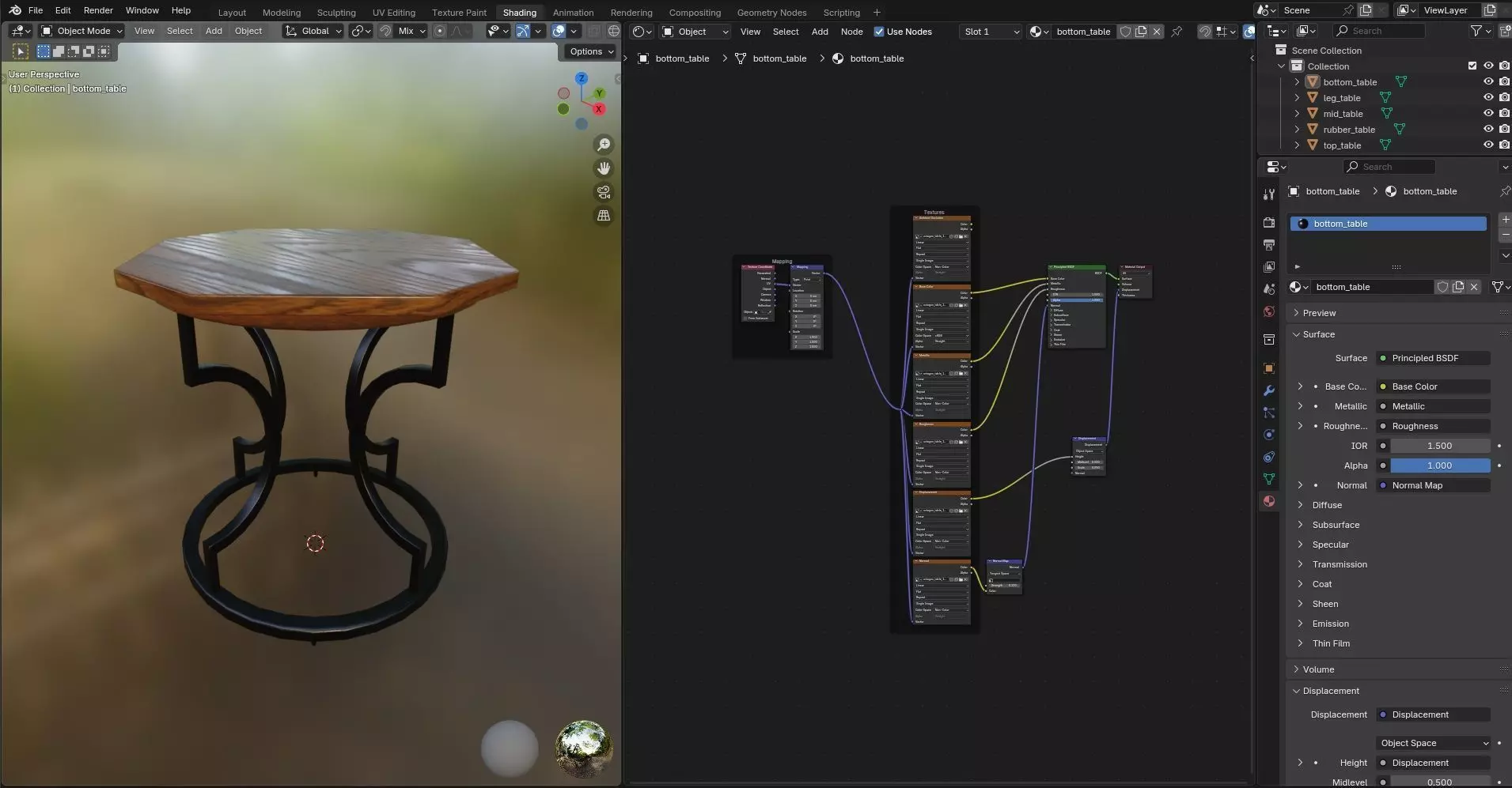 Octagon Table CG101 3D model_11