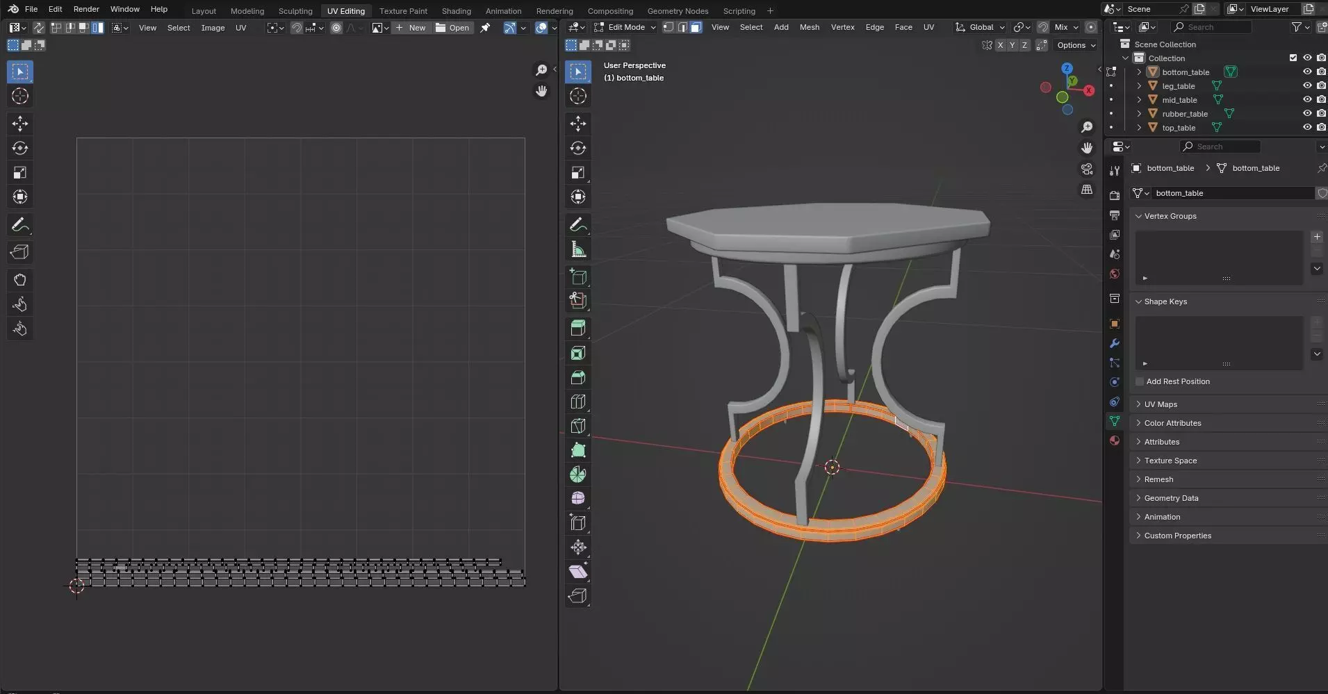 Octagon Table CG101 3D model_9