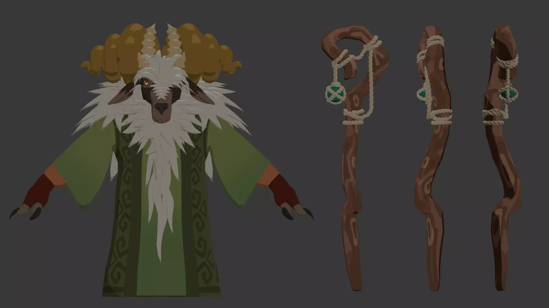 The Shepherd Free low-poly 3D model_2