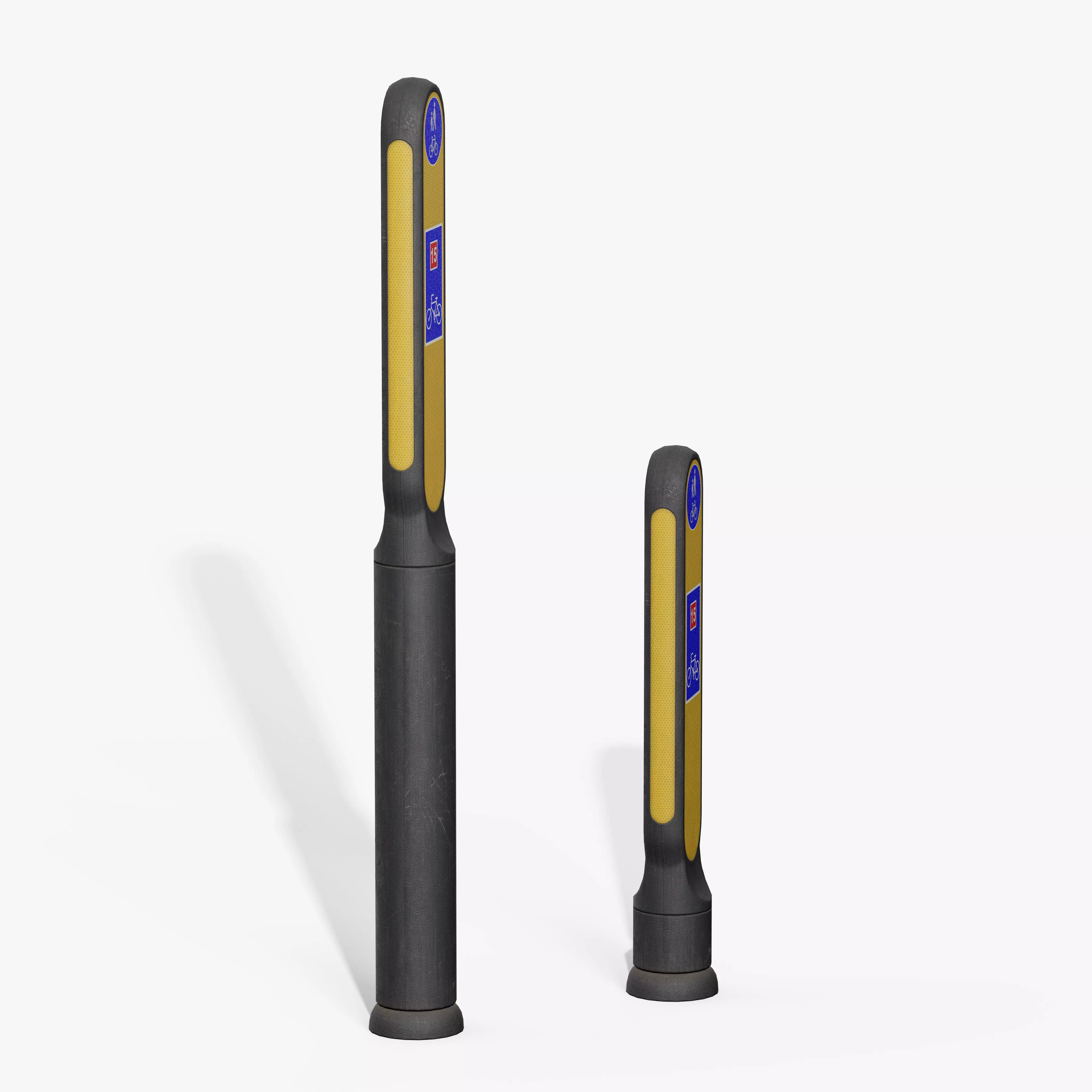 Traffic Bollard G Low-poly 3D model_2