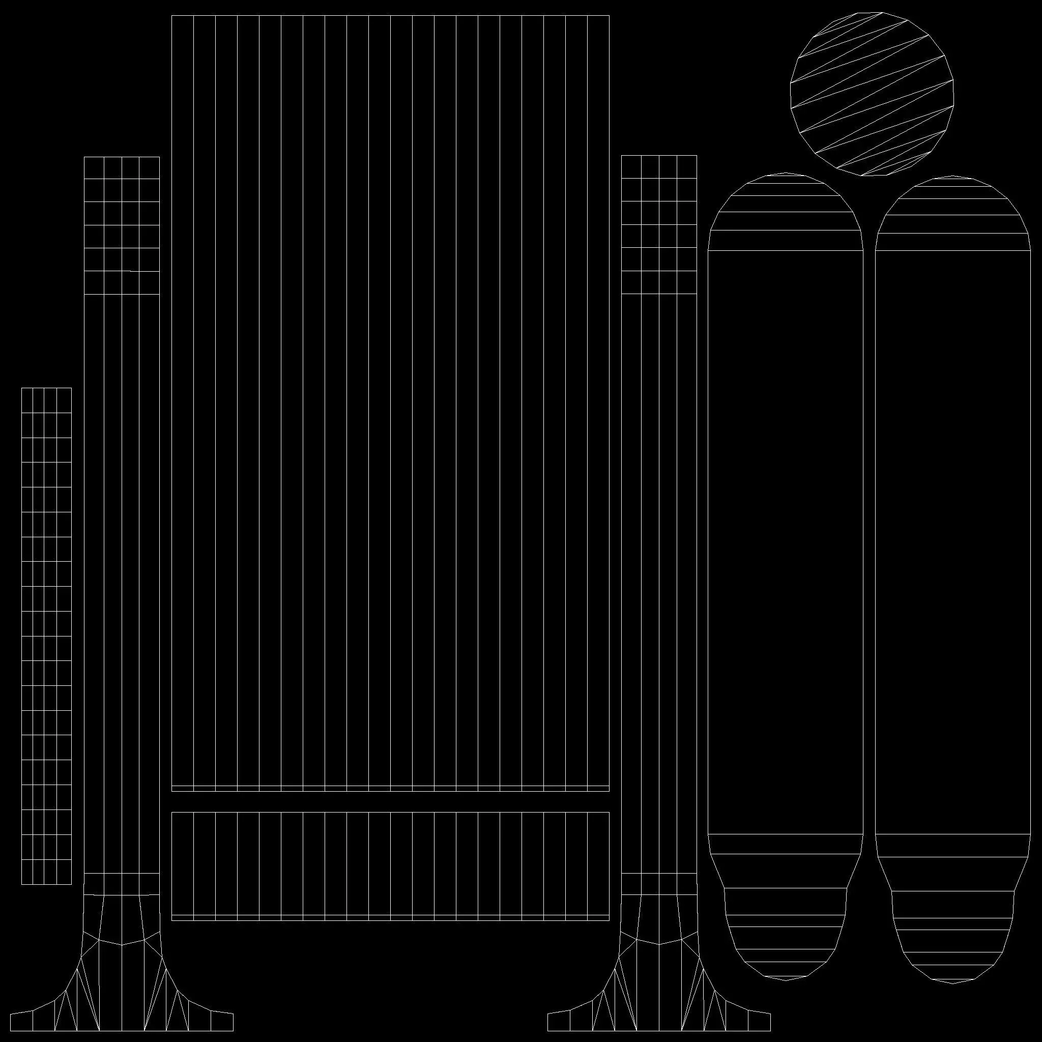 Traffic Bollard G Low-poly 3D model_13