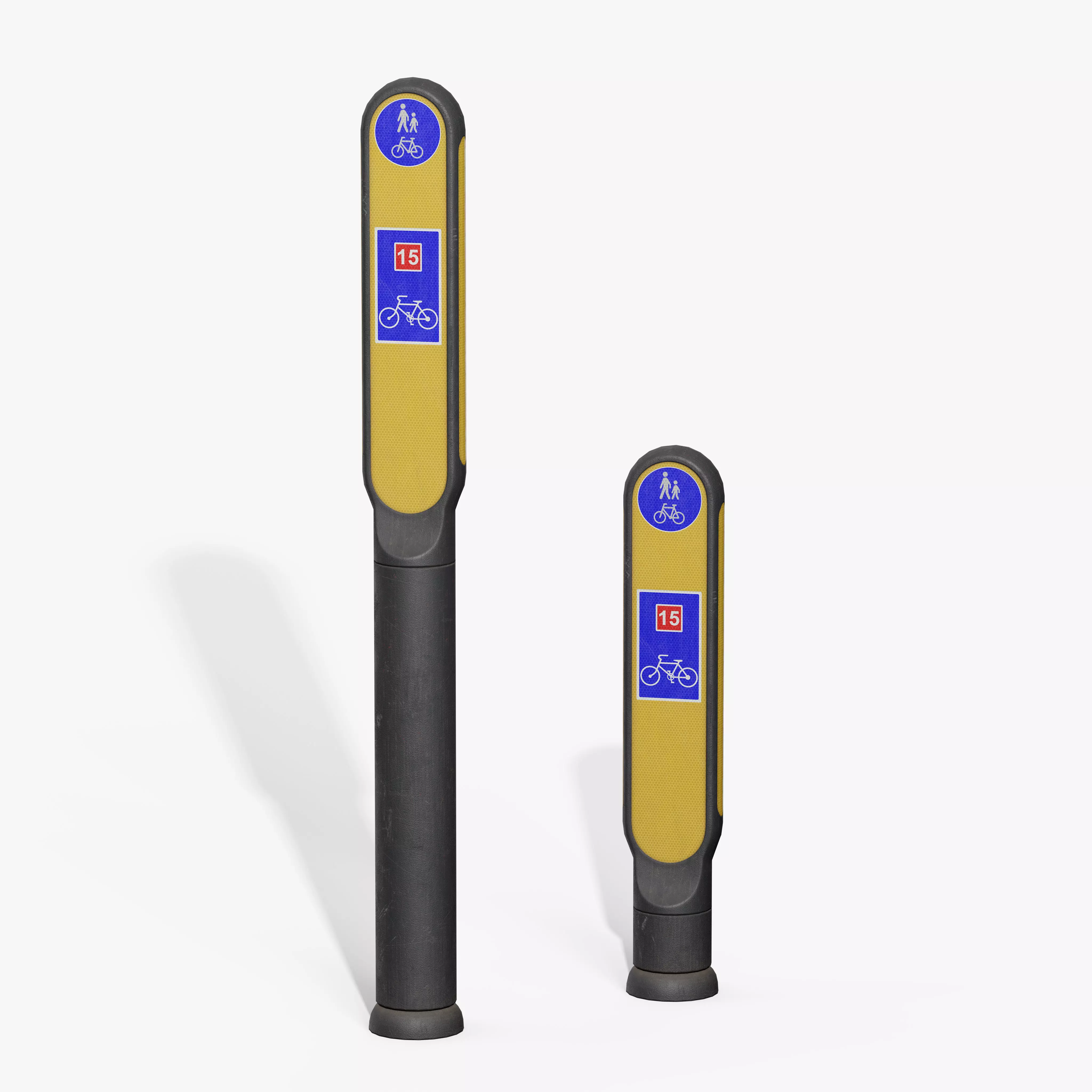 Traffic Bollard G Low-poly 3D model_4