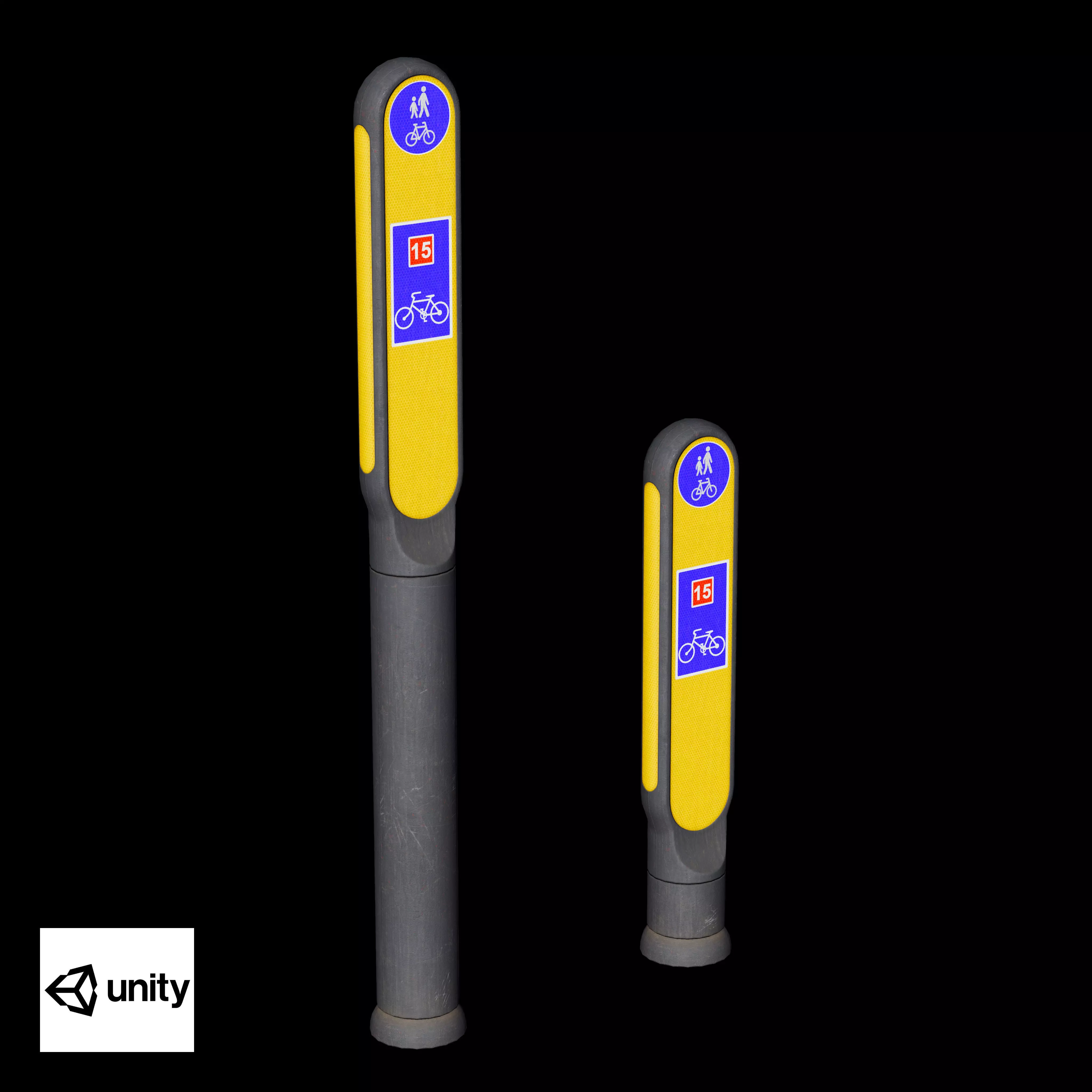 Traffic Bollard G Low-poly 3D model_12