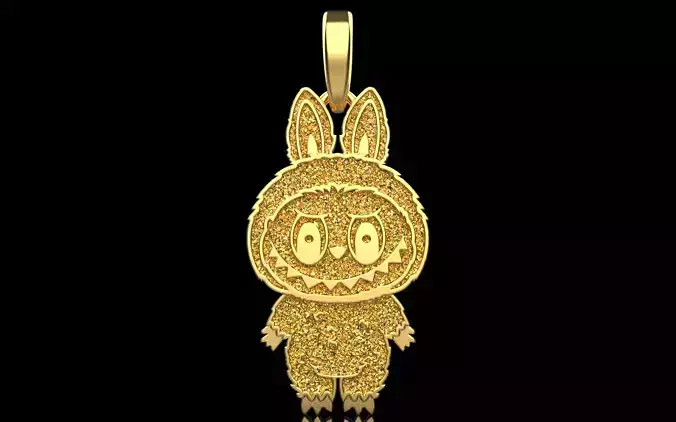 labubu pendant with texture model 1402