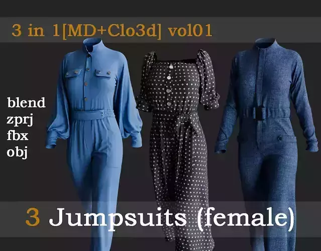 3 Jumpsuits vol01
