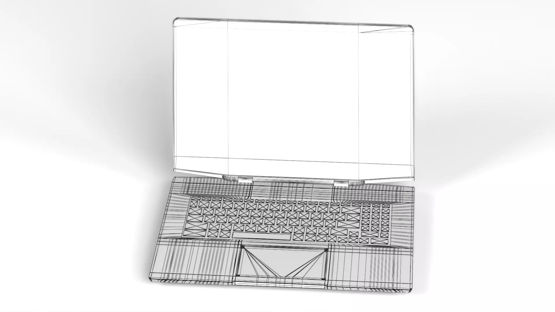 Laptop MSI Stealth GS77 12UH 075VN Low-poly 3D model_31