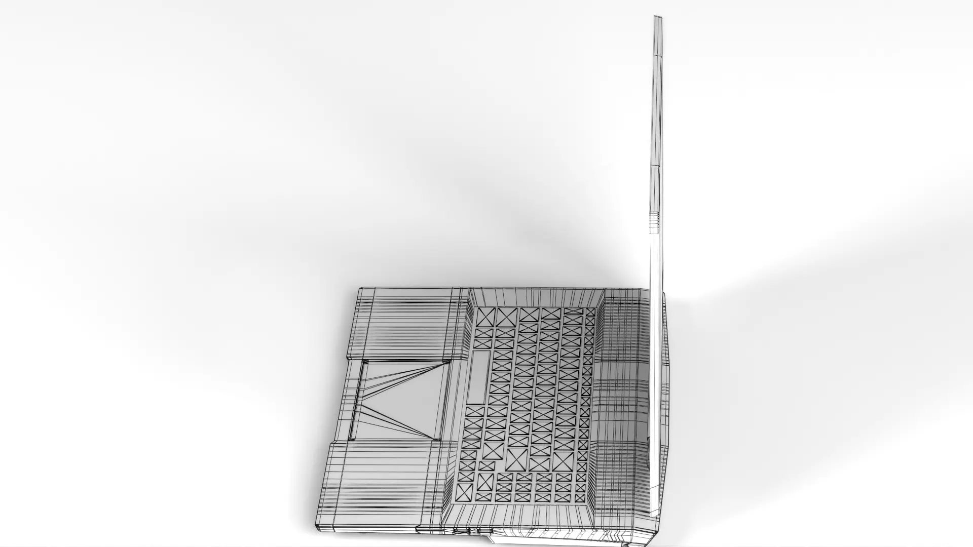 Laptop MSI Stealth GS77 12UH 075VN Low-poly 3D model_27