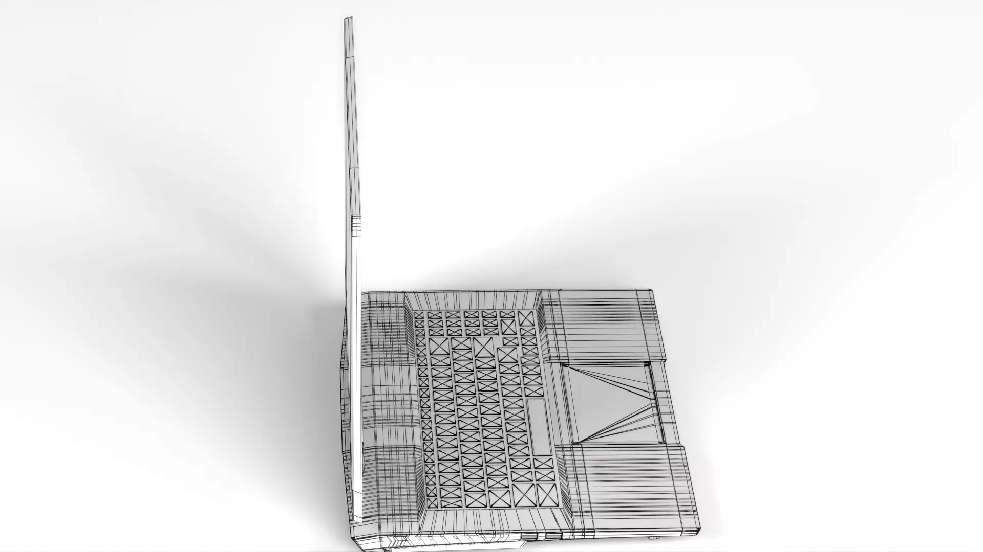 Laptop MSI Stealth GS77 12UH 075VN Low-poly 3D model_22