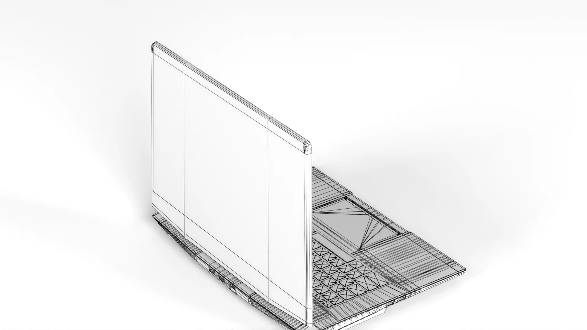 Laptop MSI Stealth GS77 12UH 075VN Low-poly 3D model_23