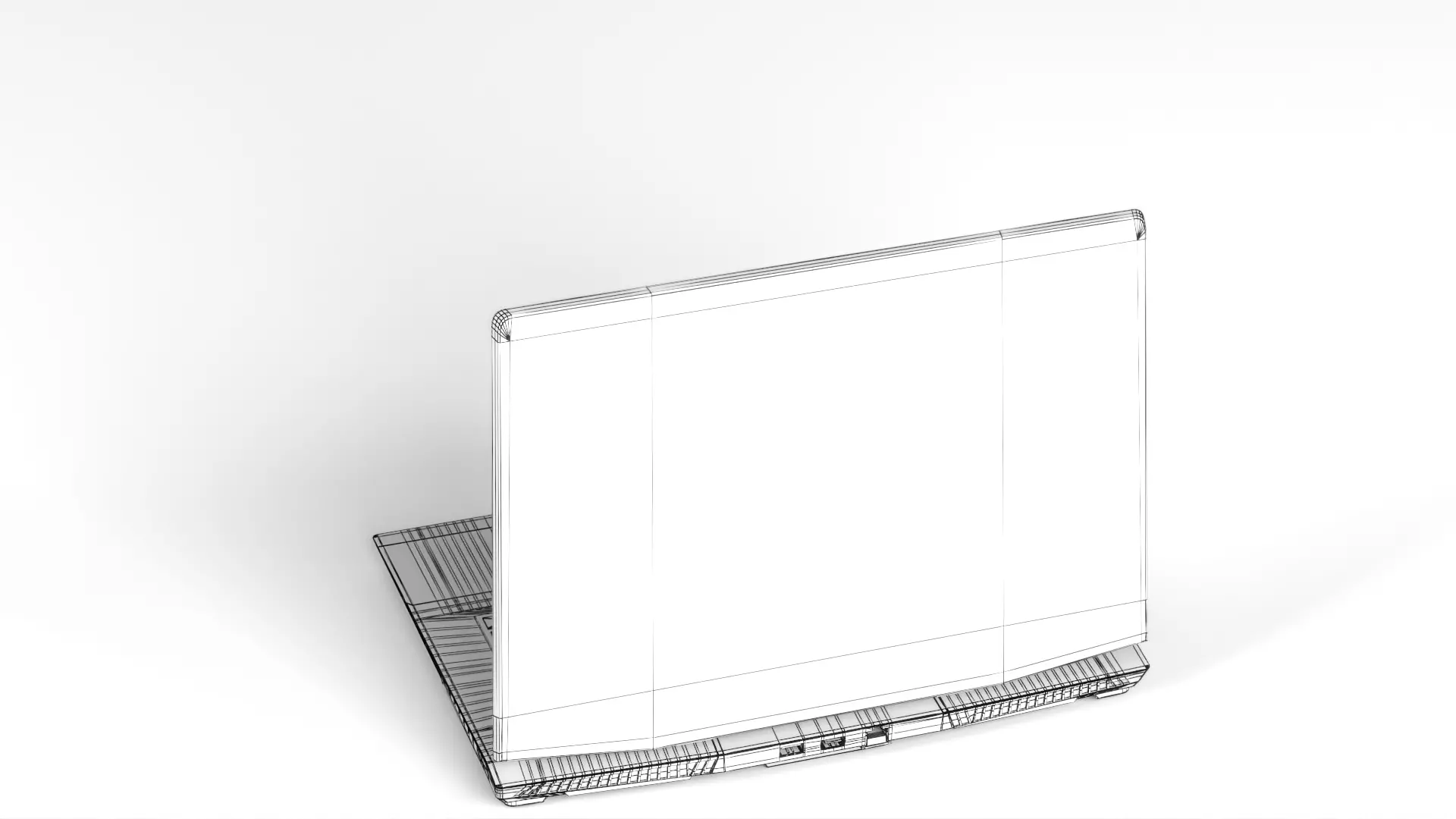 Laptop MSI Stealth GS77 12UH 075VN Low-poly 3D model_25