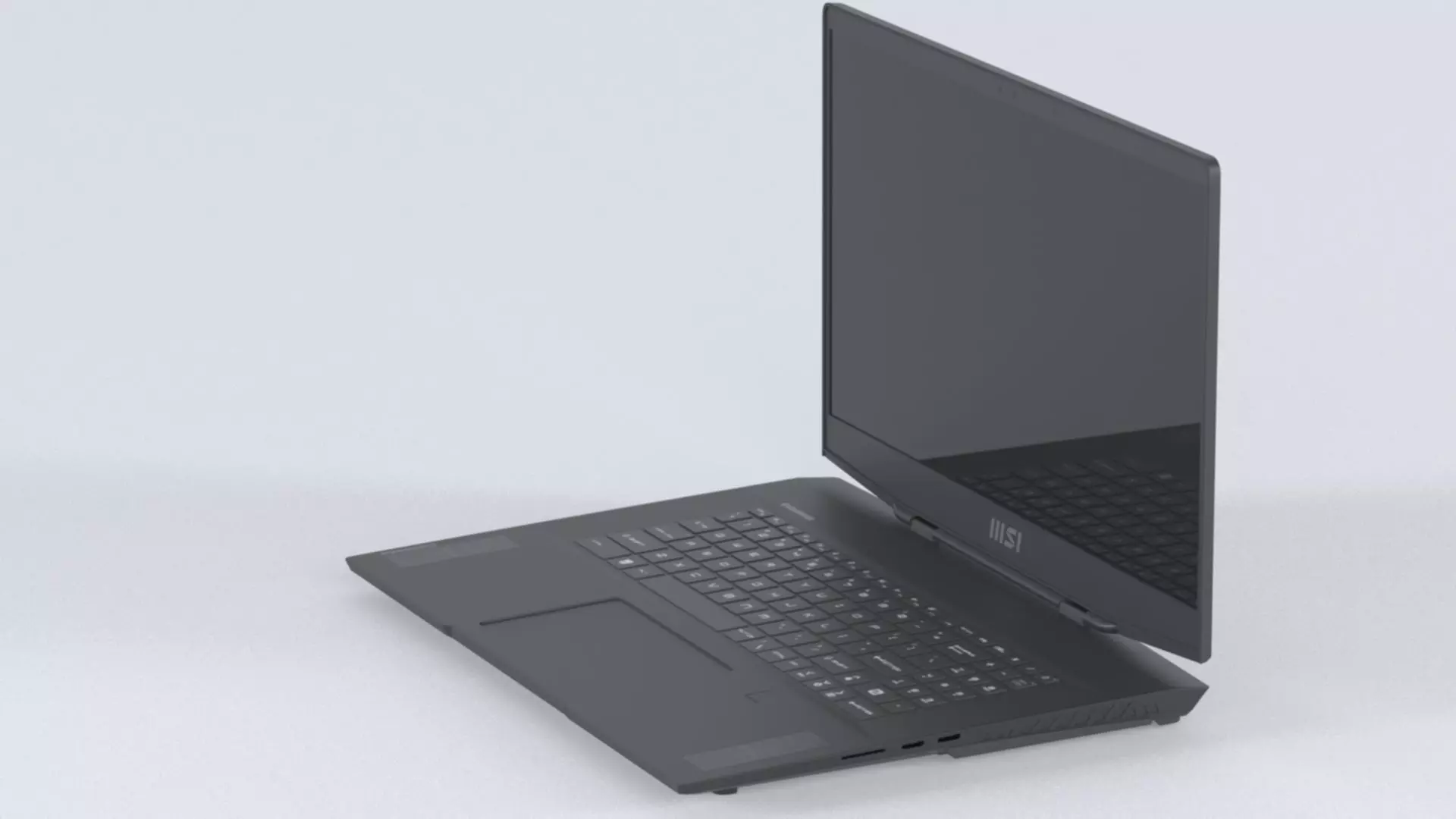 Laptop MSI Stealth GS77 12UH 075VN Low-poly 3D model_11