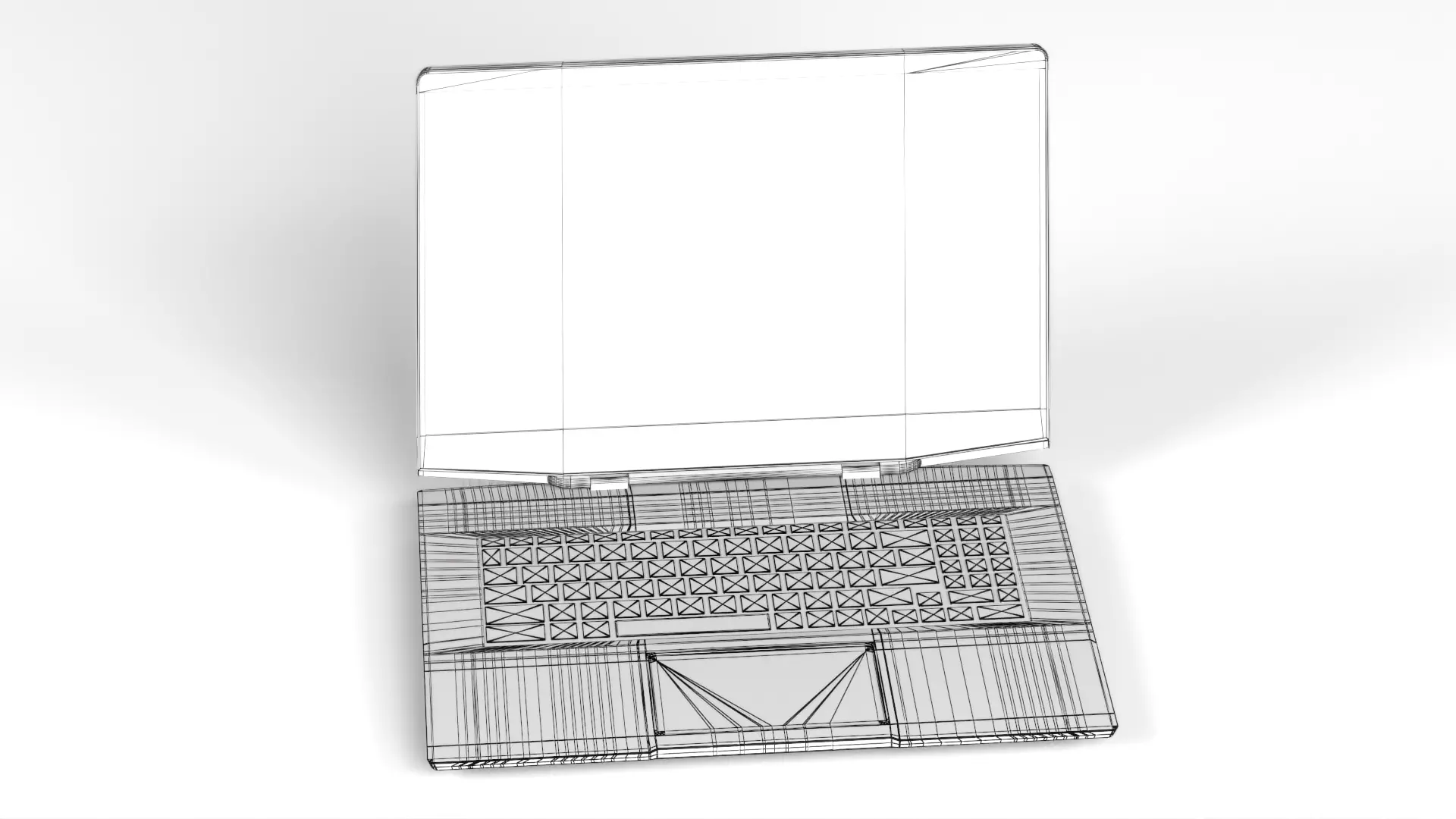 Laptop MSI Stealth GS77 12UH 075VN Low-poly 3D model_18