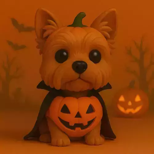 Yorkie Calabaza de Halloween POP STL