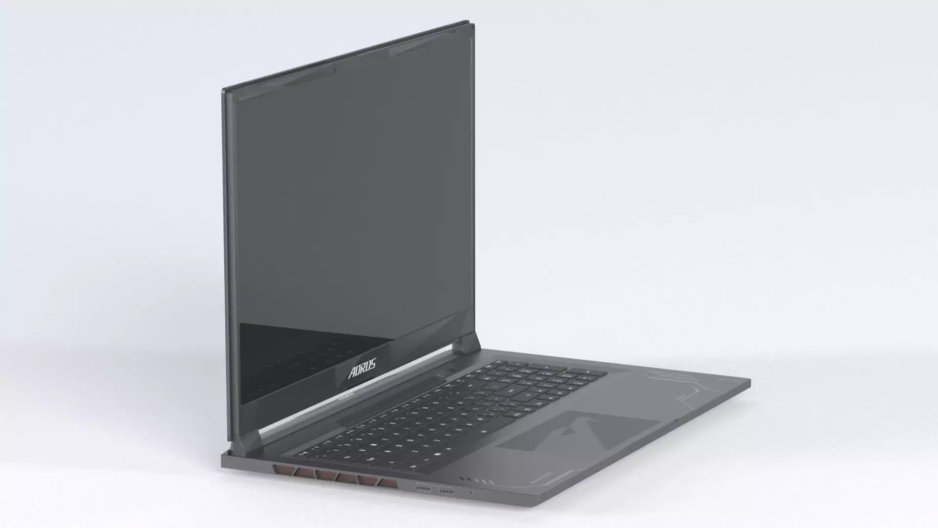 Gigabyte NB Gbt Aorus 17x AZF-B5DE665P 17 3  W11 240Hz Low-poly 3D model_4