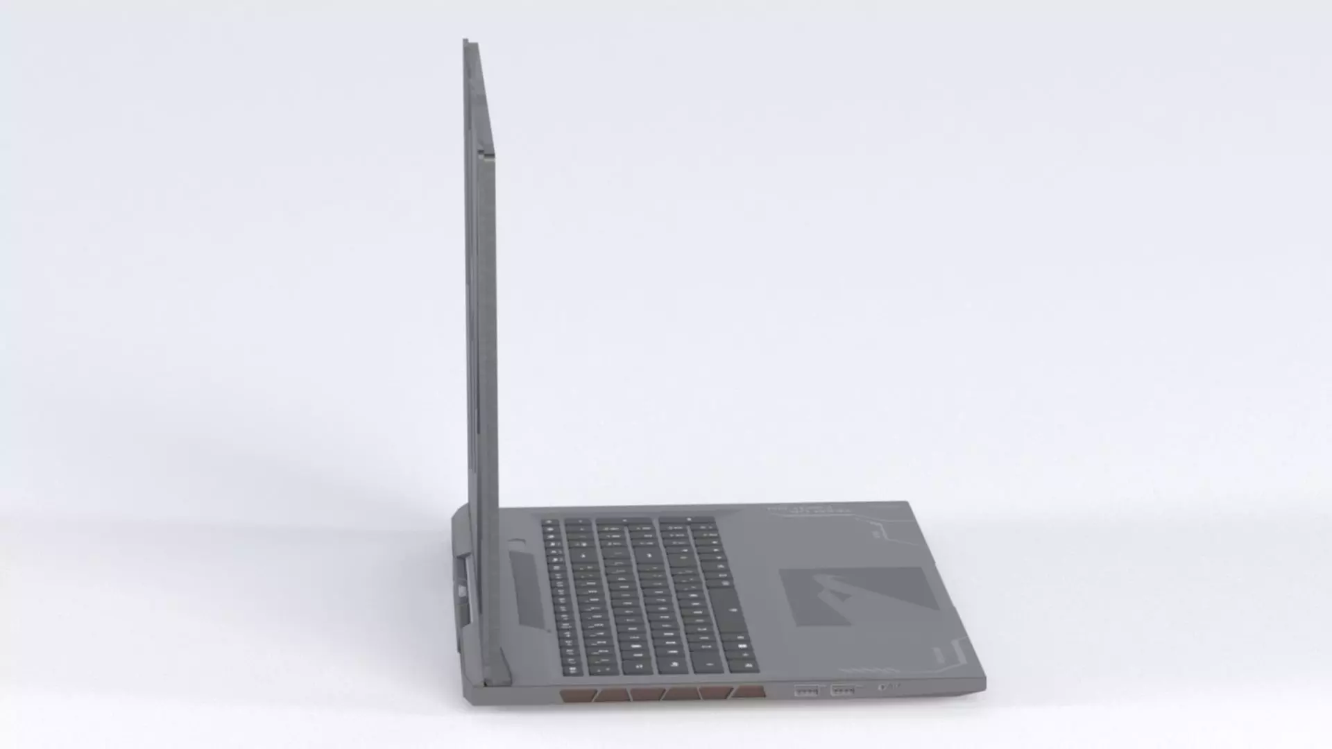 Gigabyte NB Gbt Aorus 17x AZF-B5DE665P 17 3  W11 240Hz Low-poly 3D model_5