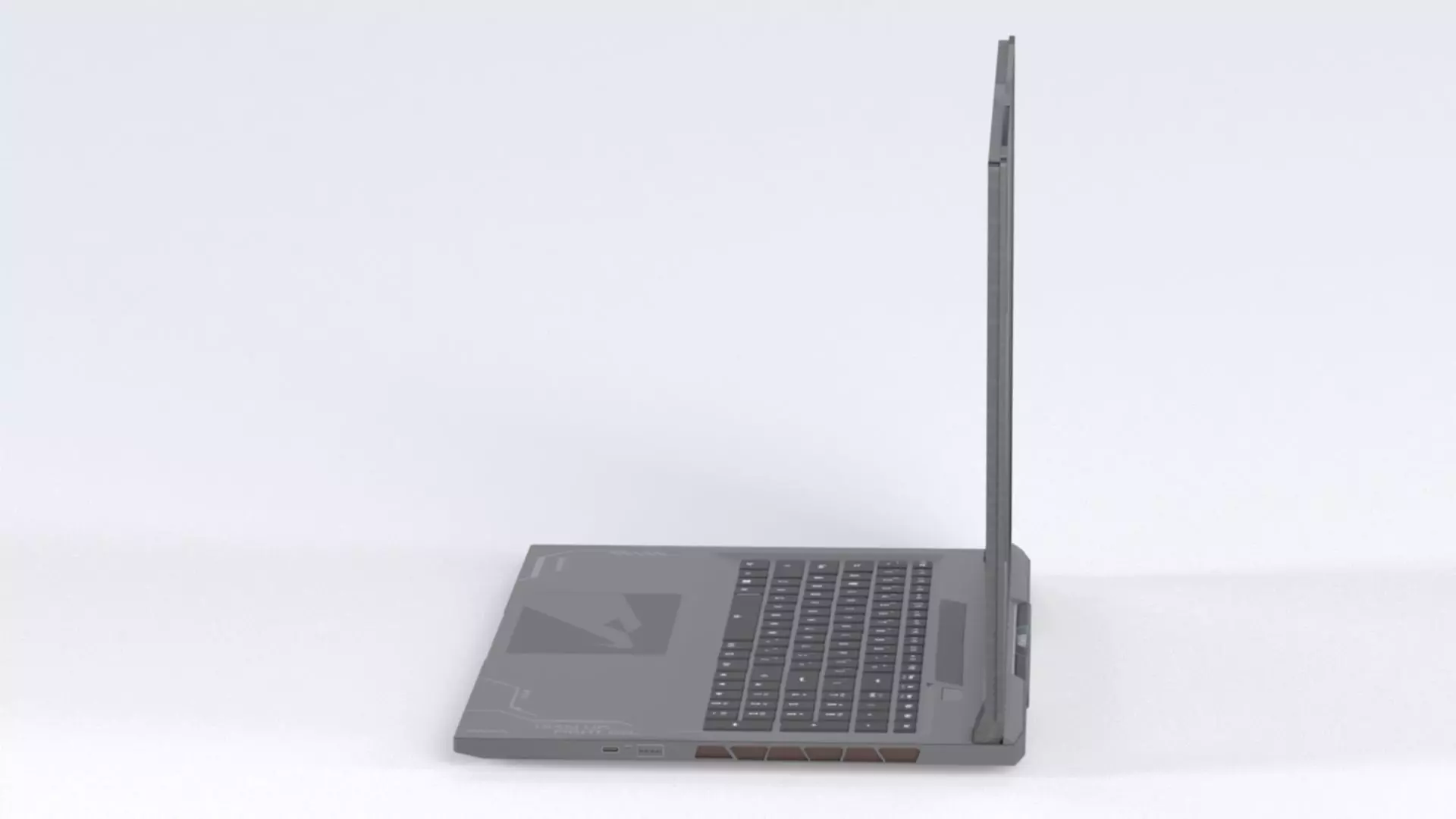 Gigabyte NB Gbt Aorus 17x AZF-B5DE665P 17 3  W11 240Hz Low-poly 3D model_10